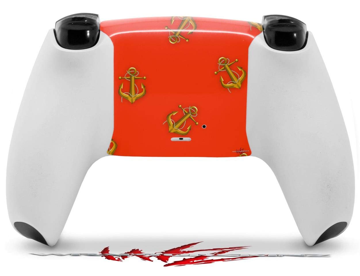 PS5 DualSense Controller Skin Wrap - Anchors Away Red for Gaming Protection