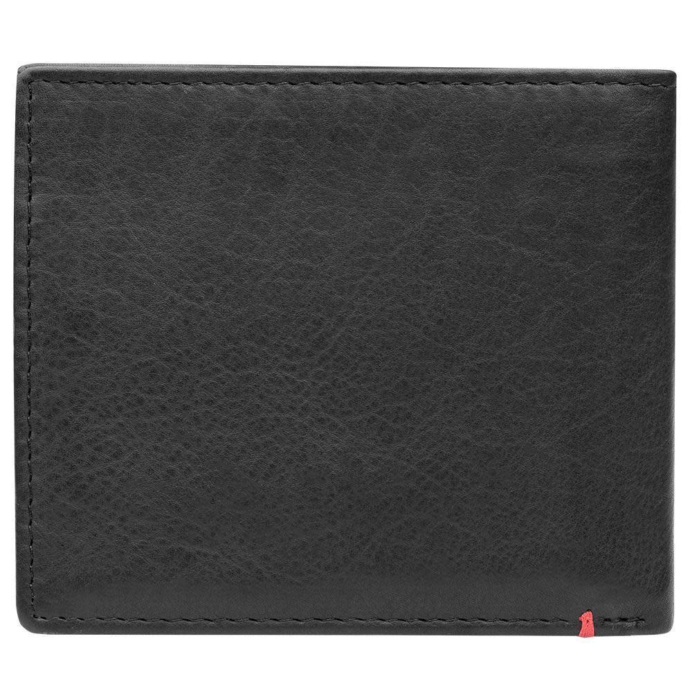 Viking Metal Plate Black Leather Wallet for Men - Stylish RFID Blocking Bifold Wallet for Everyday Use & Travel