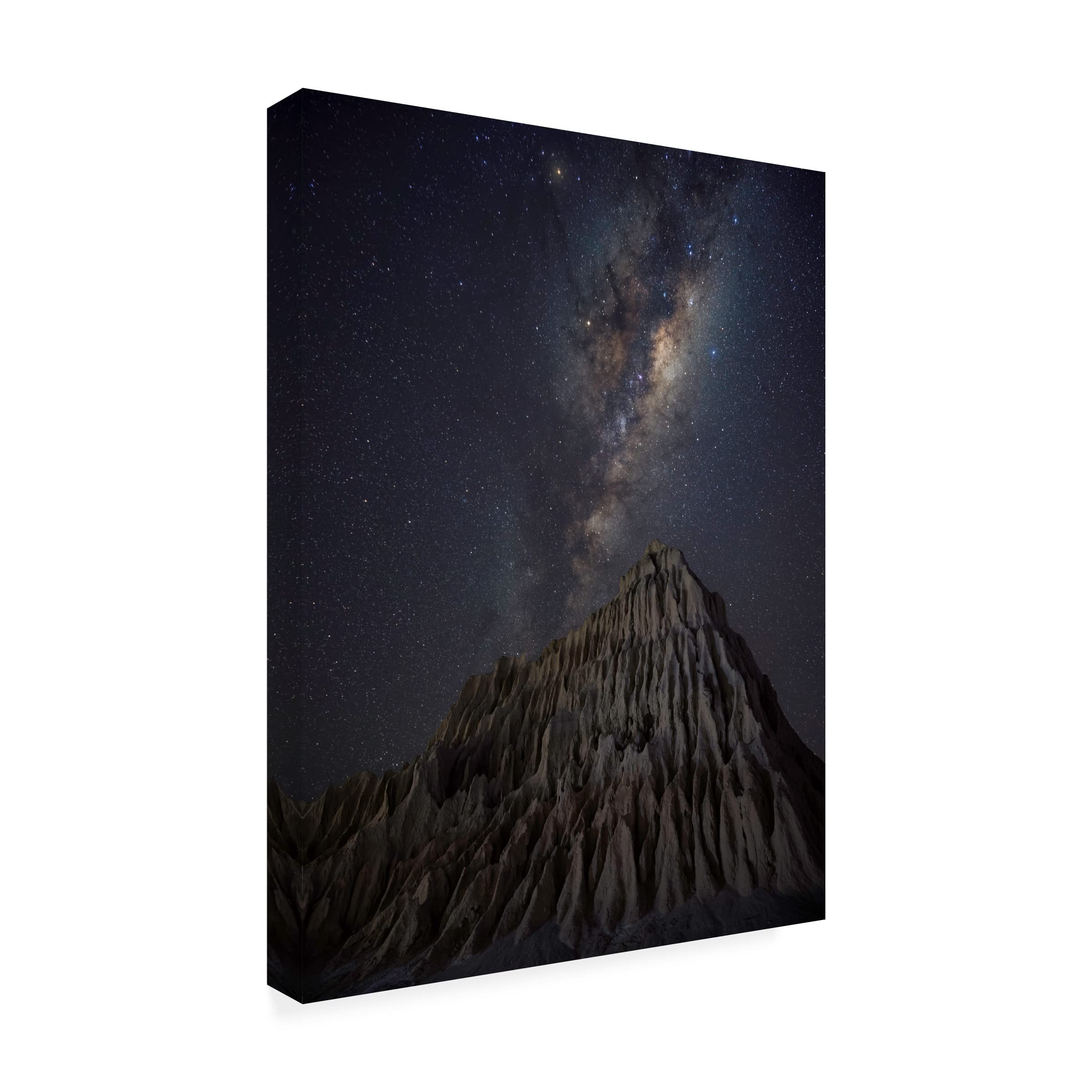 Trademark Fine Art 'Pyramid In Mungo' Canvas Wall Art Print by Jingshu Zhu - Modern Abstract Painting for Living Room, Bedroom & Office Decor