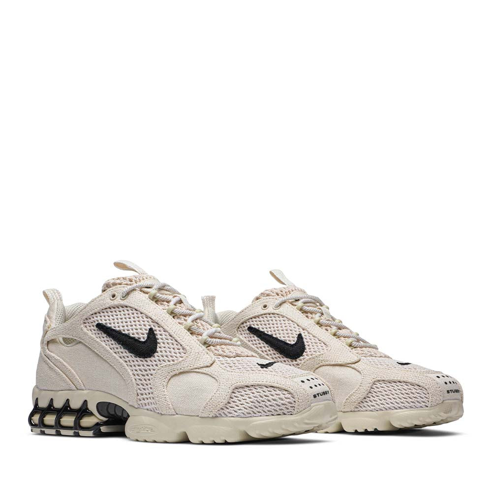 Nike x Stussy Air Zoom Spiridon Cage 2 Fossil - Retro Running Shoes for Men & Women - Perfect for Casual Wear, Street Style & Gym Workouts