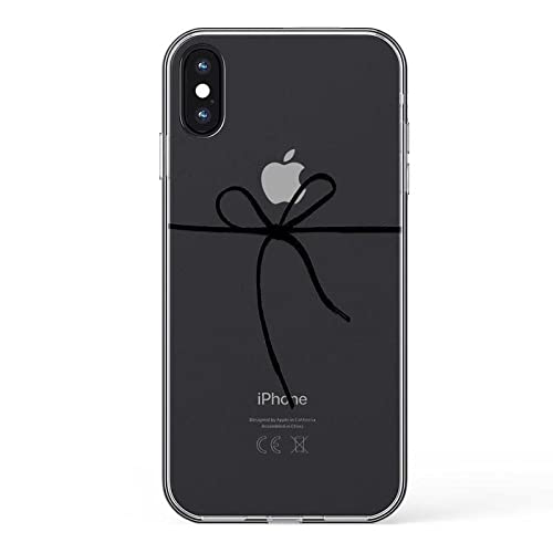 Casely iPhone X/XS Clear Ribbon Phone Case - Stylish Knot Over U Design | Shatterproof Protective Cover for Women & Girls | Perfect for Everyday Use, Work & Travel