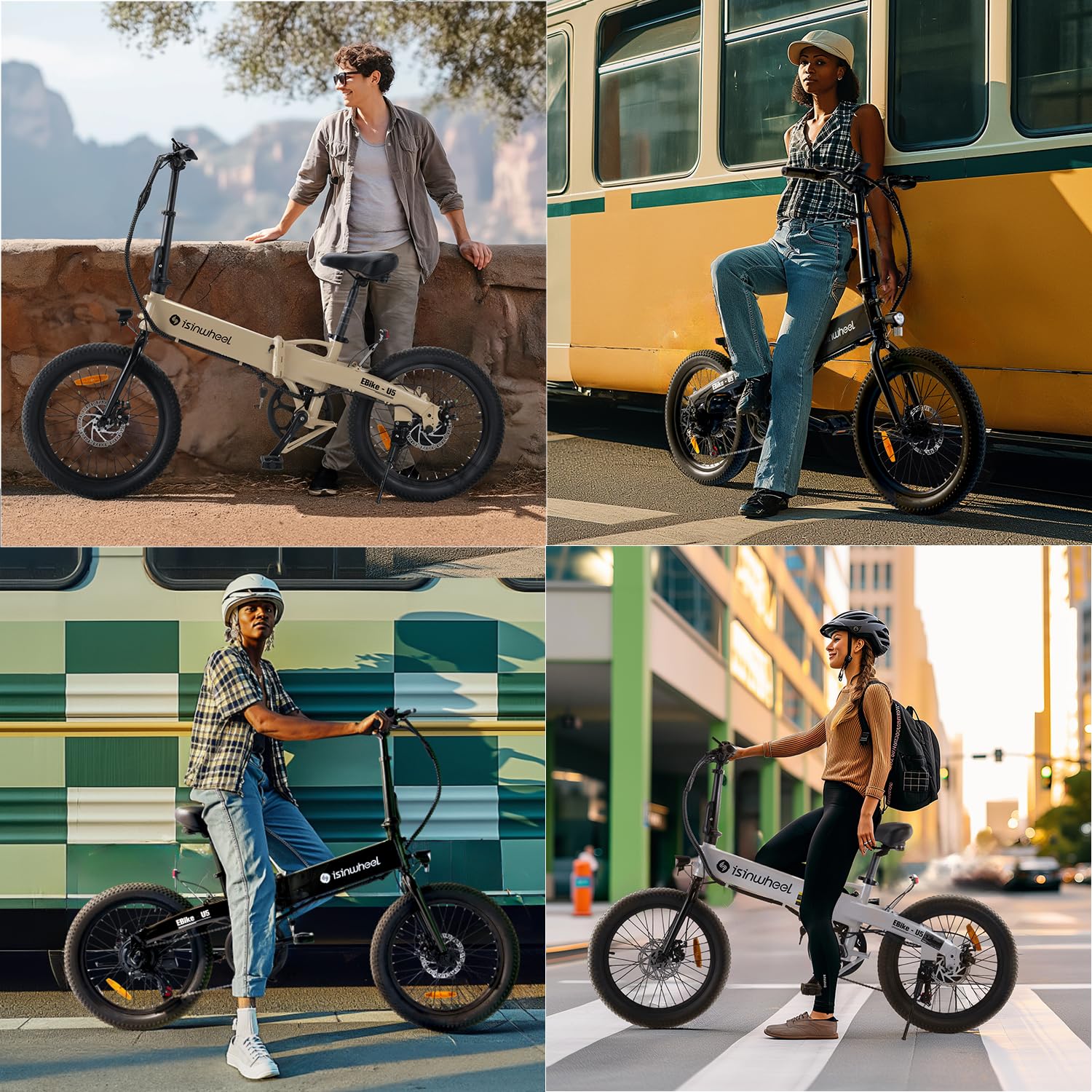 **Isinwheel U5 750W Folding Electric Bike for Adults - 20