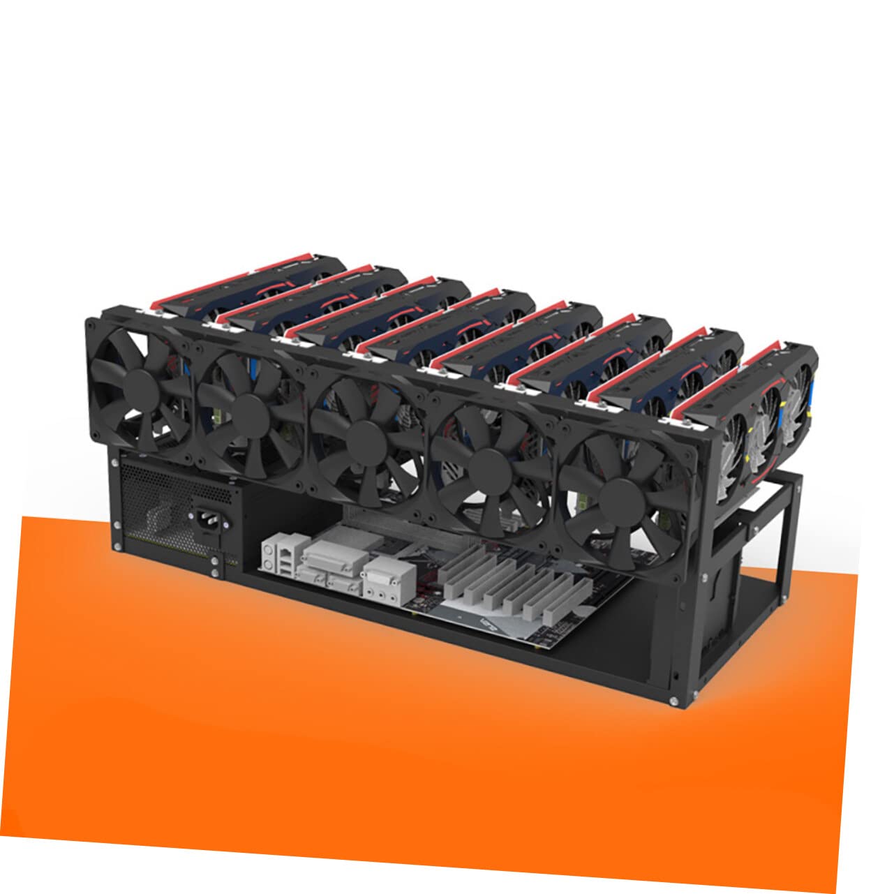 Lurrose Open Air Mining Rig Case - ETC & GPU Compatible Computer Bracket with High Reliability Storage | Perfect for Cryptocurrency Mining & PC Builds