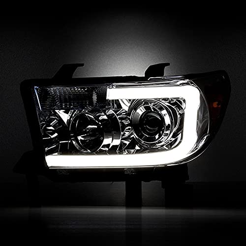 Spyder 9027895 LED Light Bar Projector Headlights for Toyota Tundra - High Performance Off-Road Lighting for Night Driving & Adventure