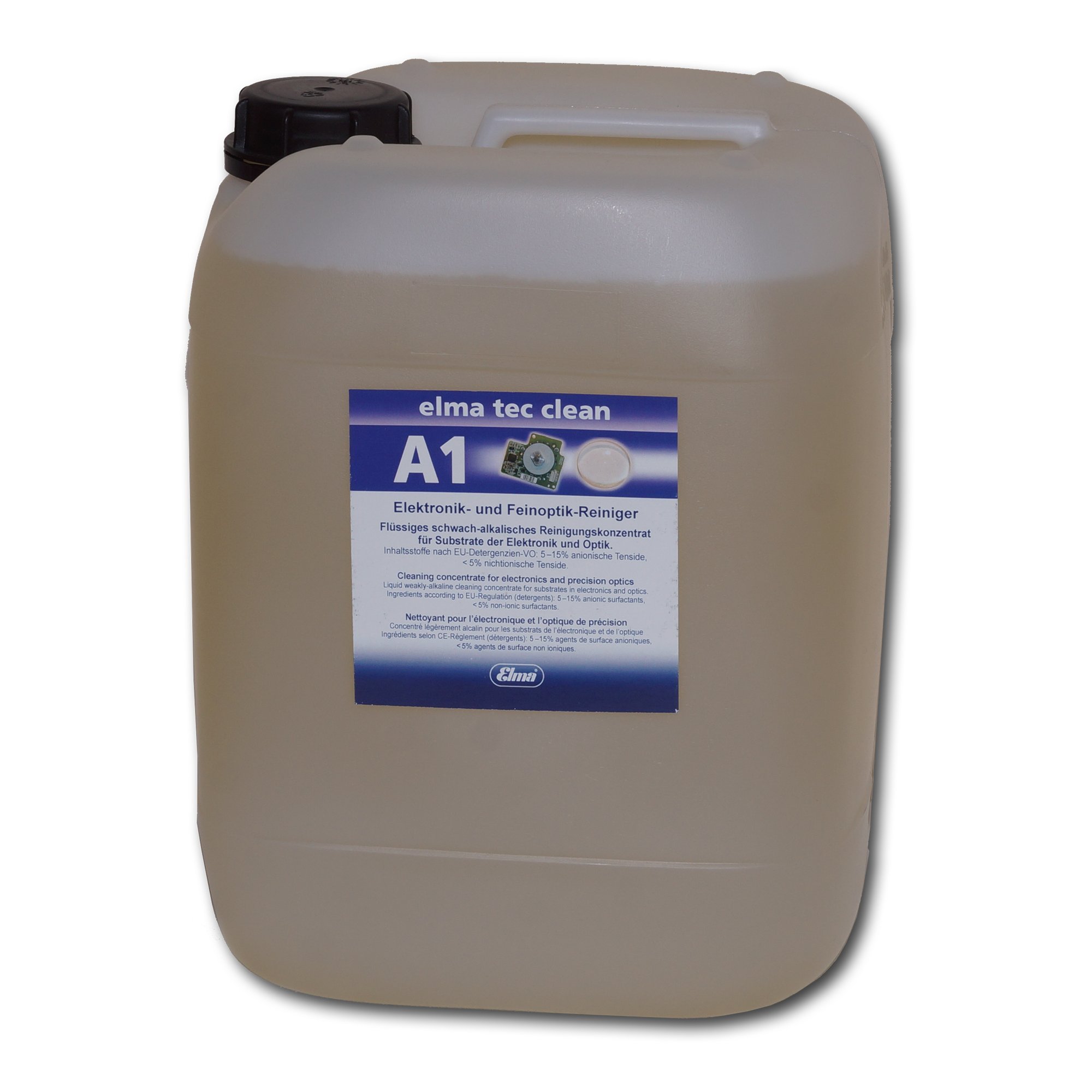 Elmasonic 800 0101 Elma TEC Clean A1 Ultrasonic Cleaner Solution Concentrate - Professional Cleaning Fluid for Electronics, Optics & Industrial Equipment | Perfect for Jewelry, Watches, Dental Tools & Laboratory Instruments