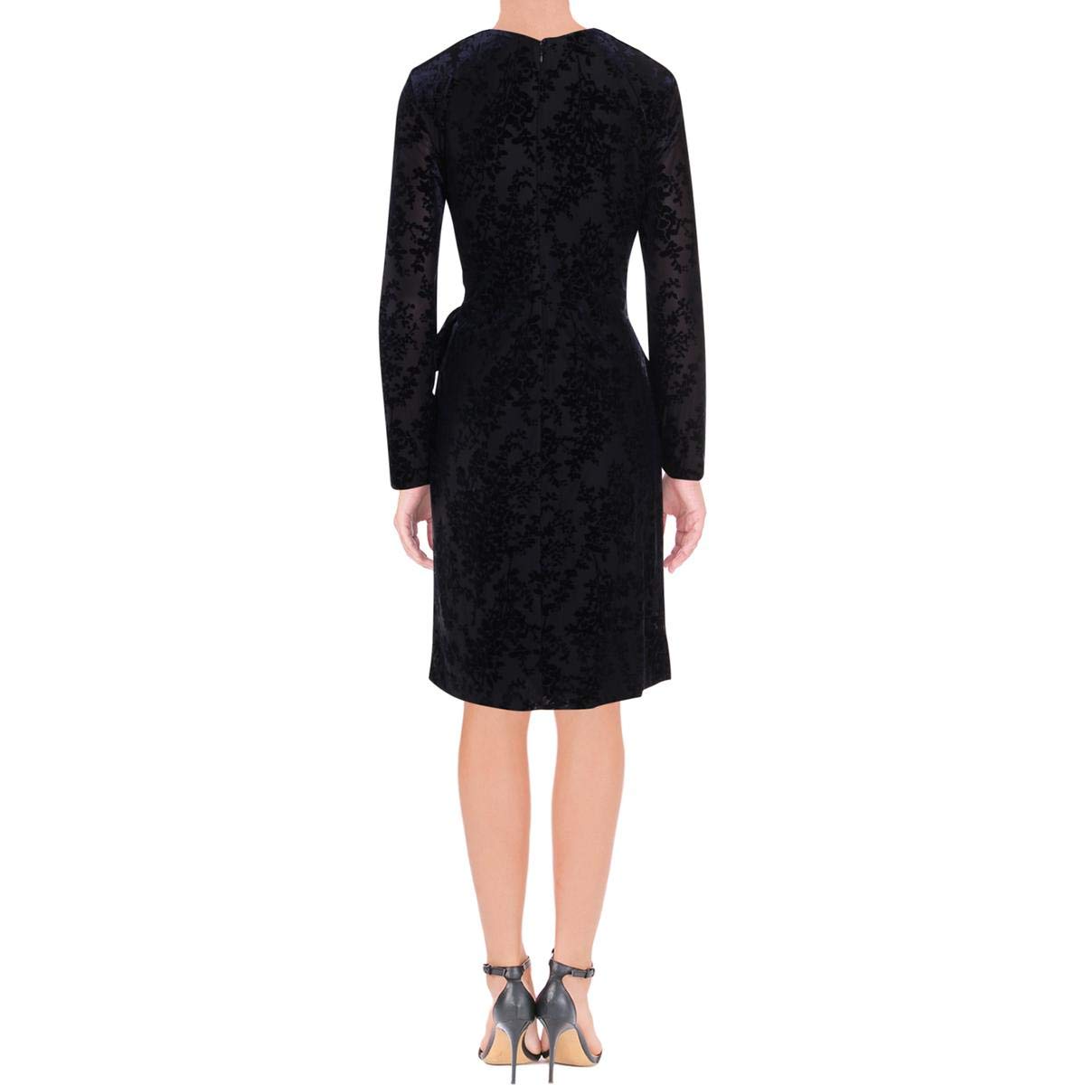 Lauren by Ralph Lauren Women's Flocked Velvet Wrap Dress - Elegant & Comfortable Formal Wear for Parties, Weddings & Holiday Events