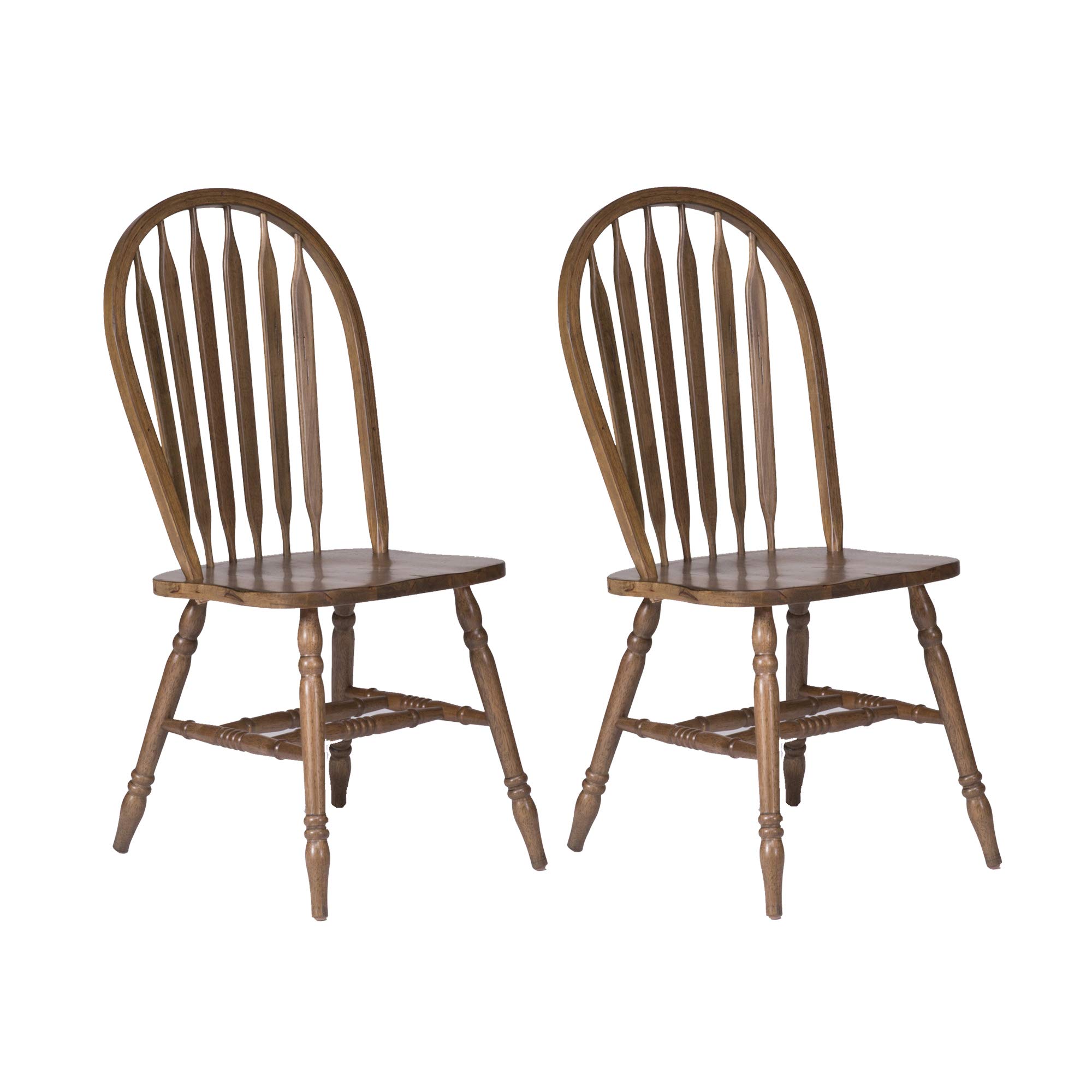 Liberty Furniture Industries Windsor Side Chair Set of 2 - Solid Wood Dining Chairs for Kitchen, Dining Room & Office - Traditional Style Home Decor