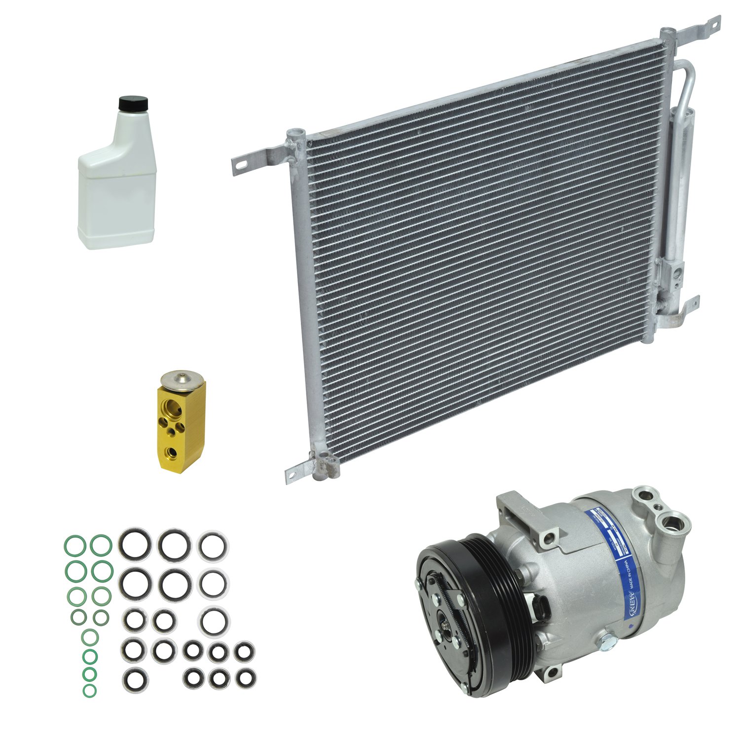UAC KT 5204A AC Compressor and Component Kit - Replacement for Car Air Conditioning System | Perfect for DIY Auto Repair & AC Maintenance