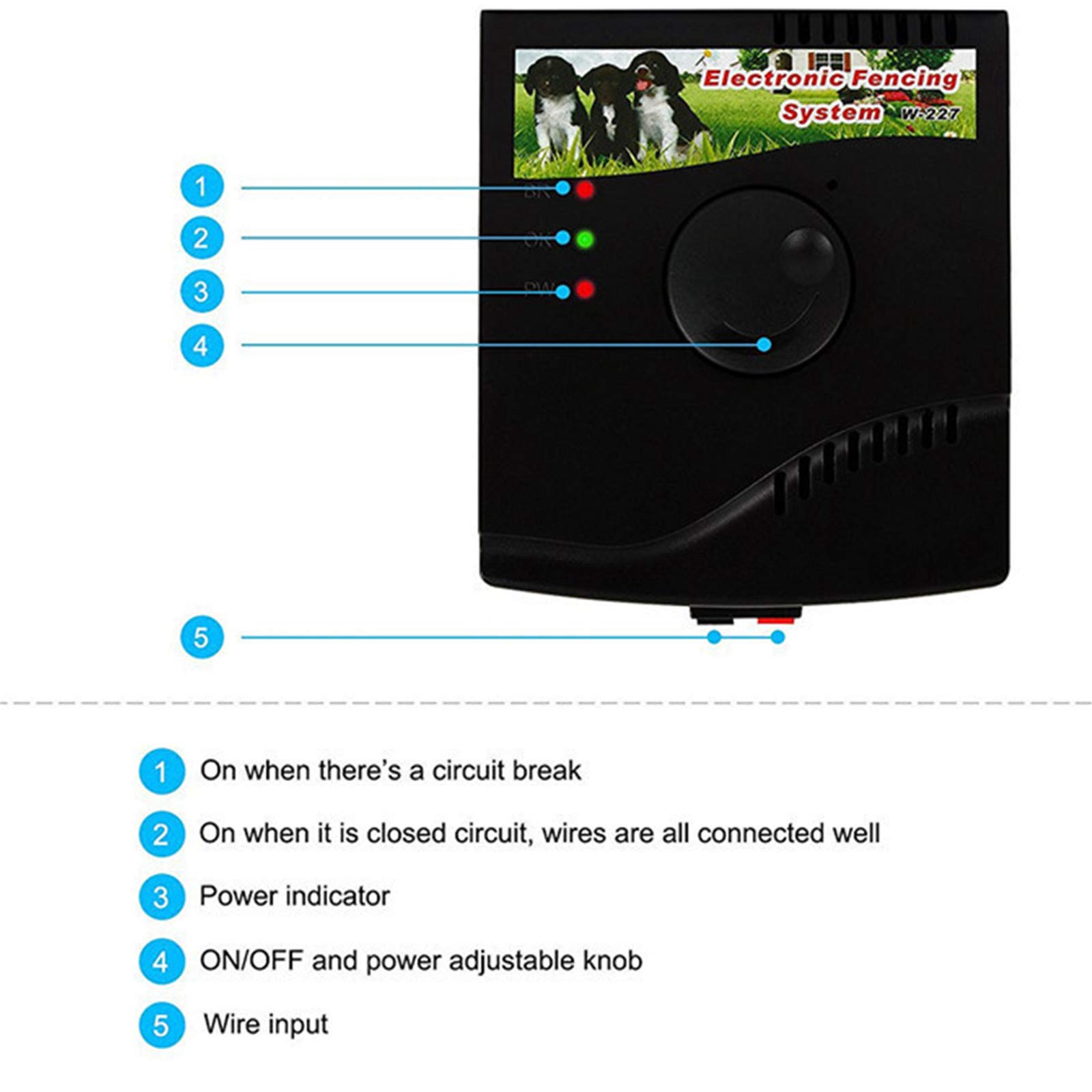 Rechargeable Waterproof Electric Dog Fence System - 300m Wire for Above & Underground Containment | Ideal for Small, Medium & Large Dogs (2-Dog Kit) | Perfect for Backyard, Farm & Pet Safety Training