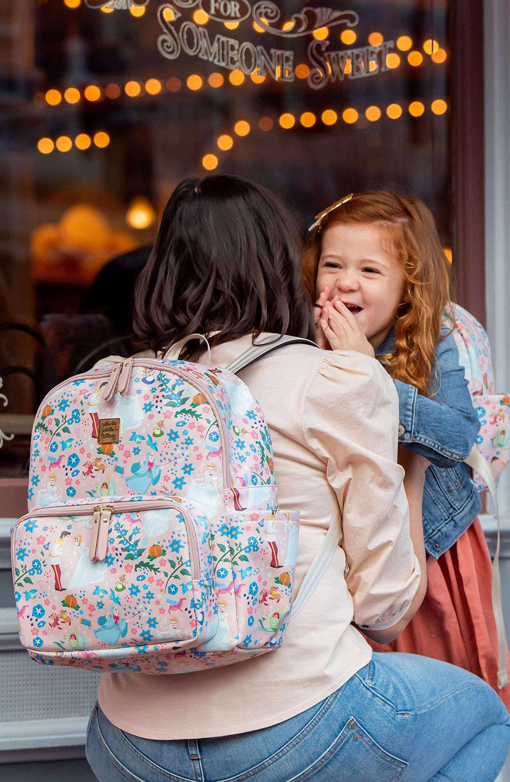 Petunia Pickle Bottom District Backpack Diaper Bag - Stylish & Spacious Baby Carrier for Parents | Disney Cinderella Collaboration | Perfect for Travel, Daycare & On-The-Go Moms & Dads