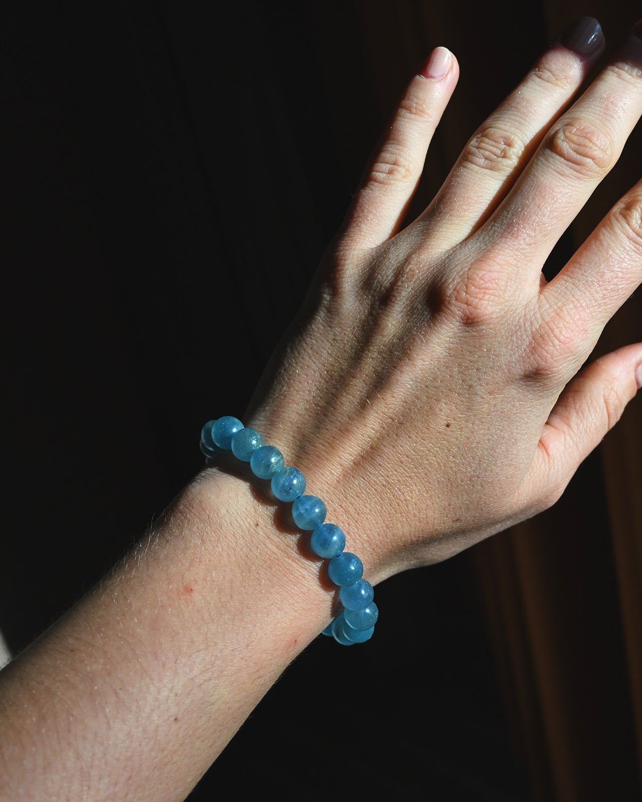 Blue Calcite Bracelet - Natural Stone Healing Bracelet for Women, Chakra Balancing & Stress Relief - Perfect for Meditation, Yoga & Spiritual Healing