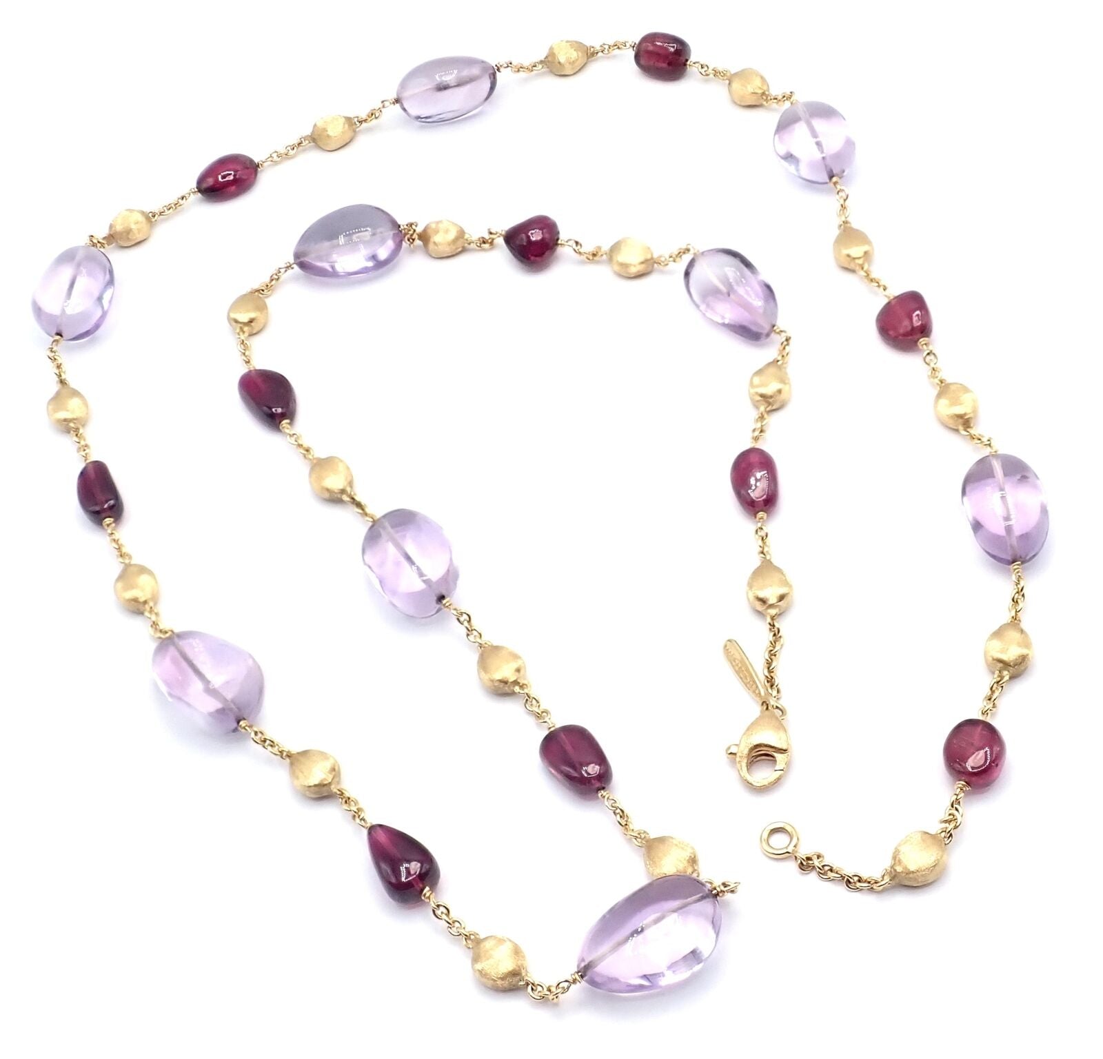 Authentic Marco Bicego 18k Yellow Gold Amethyst Rhodolite Garnet 31