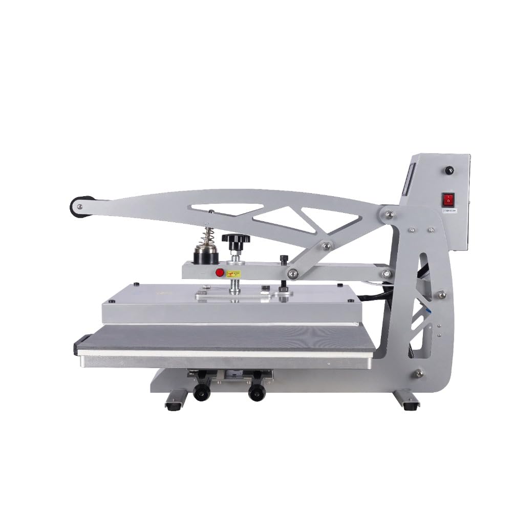 24x16 Inch Auto Open Dual Platen Digital Heat Press Machine with Slide Out Base - Perfect for T-Shirts, Bags, Mouse Pads & DIY Crafts - Ideal for Home Businesses & Custom Apparel Shops