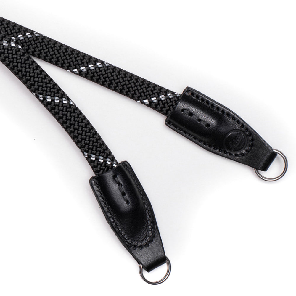 Leica Rope Strap - Black Reflective Camera Neck Strap (126cm) with Key Ring Style - Perfect for DSLR, Mirrorless & Film Cameras - Ideal for Travel, Hiking & Outdoor Photography