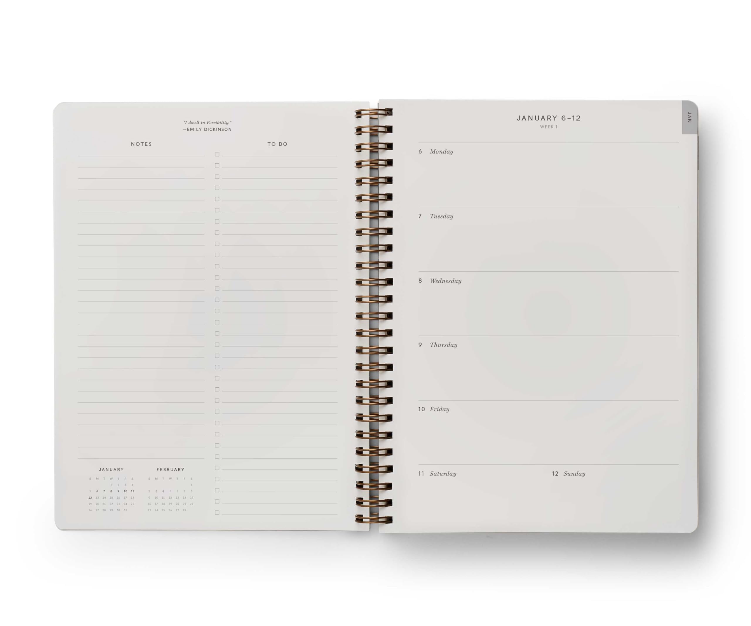 RIFLE PAPER CO. 2025 12-Month Soft Cover Spiral Planner | 6.25