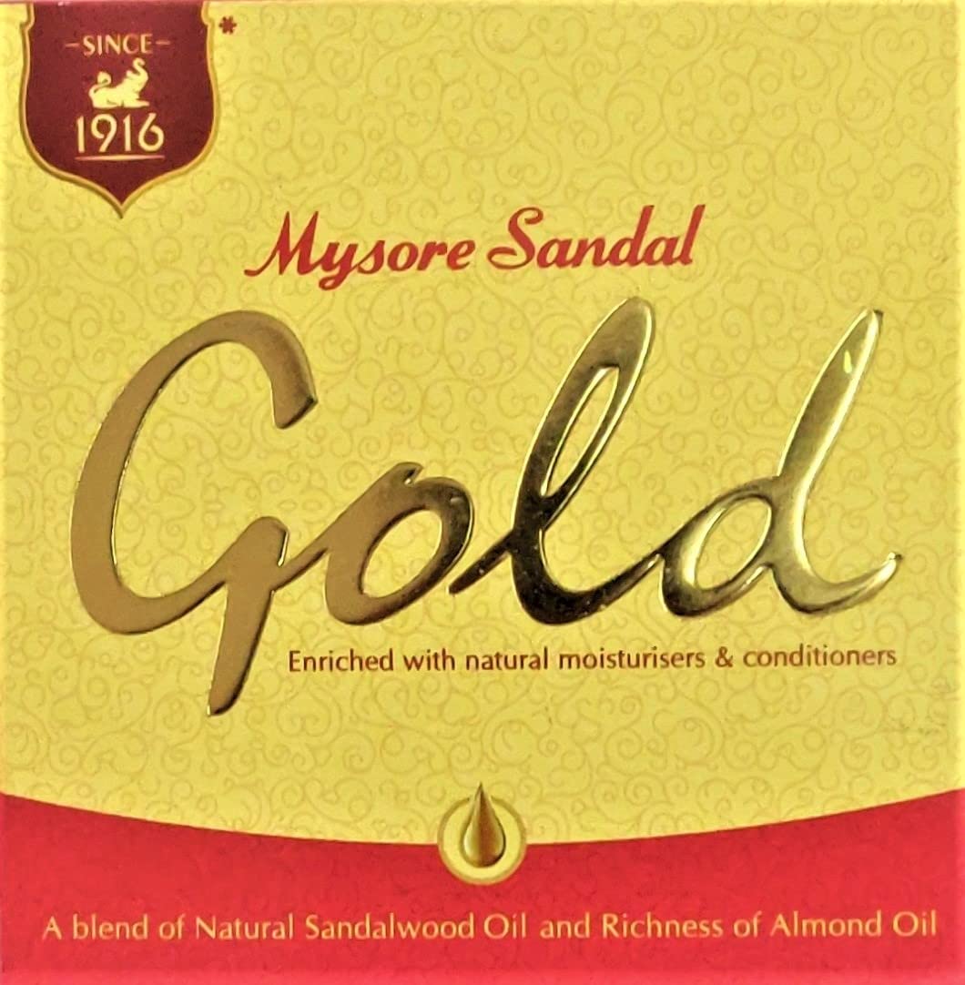 Mysore Sandal Gold Soap - 150g Natural Luxury Sandalwood Soap for Skin Care & Aromatherapy - Pack of 1 - Perfect for Daily Bathing, Gifting & Relaxation