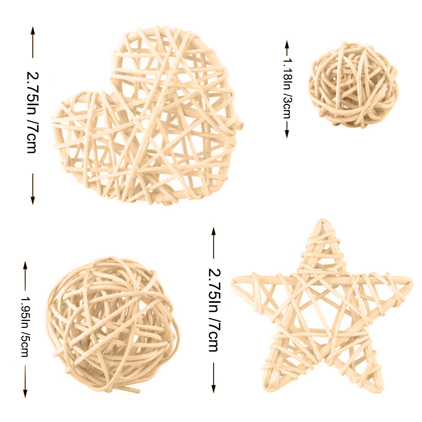 **POPETPOP 8-Piece Pet Teething Takraw Ball Set - Hamster, Rabbit, Rat Chew Toys for Small Pets - Natural Rattan Molar & Exercise Toys for Bunnies, Rodents - Perfect for Cage Decor & Stress Relief**    *(Ideal for teething, playtime, and keeping small pets active and entertained!)*