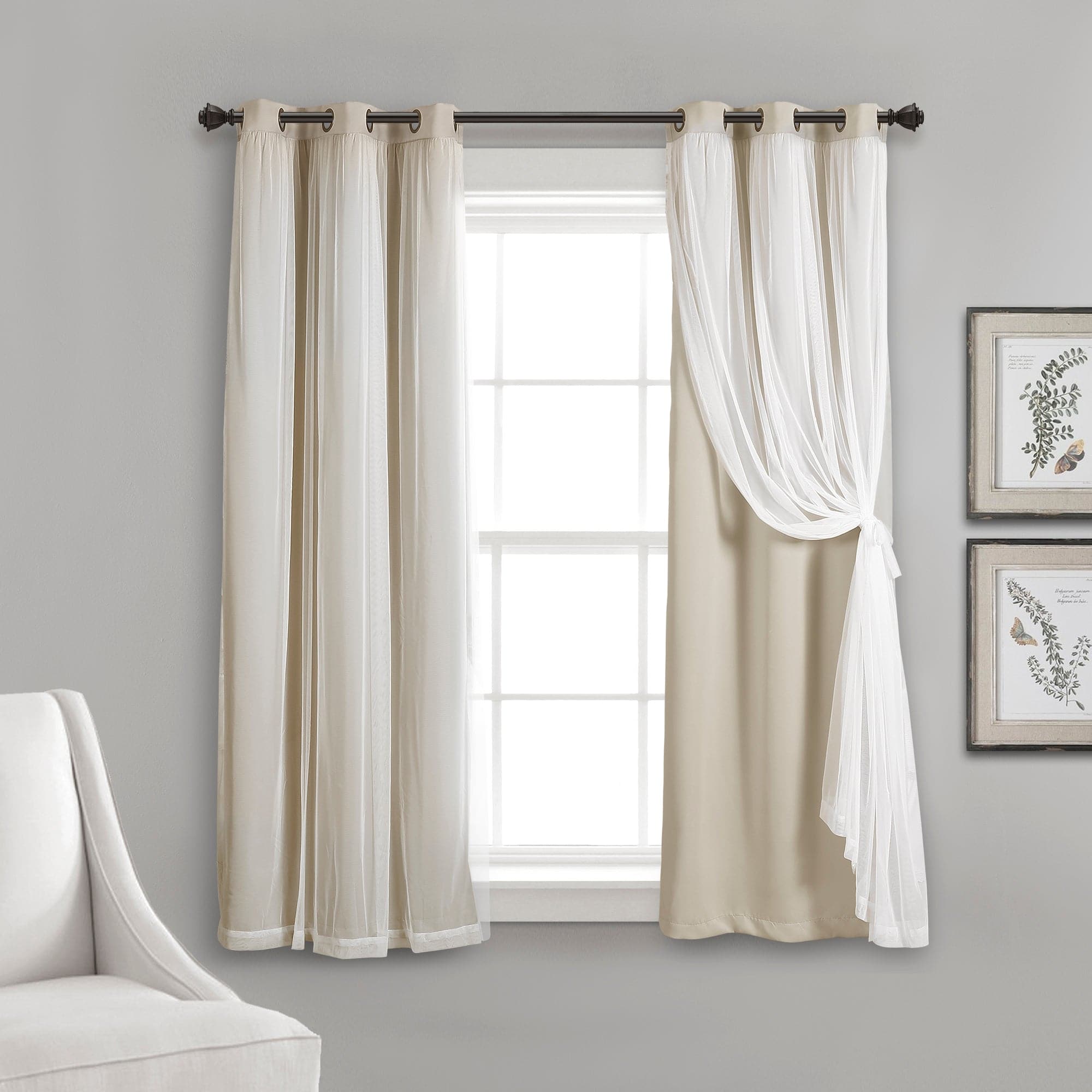 Blackout Curtains with Grommet Top & Insulated Lining - Thermal Sheer Window Panels for Bedroom, Living Room & Home Office - Energy Efficient & Noise Reducing