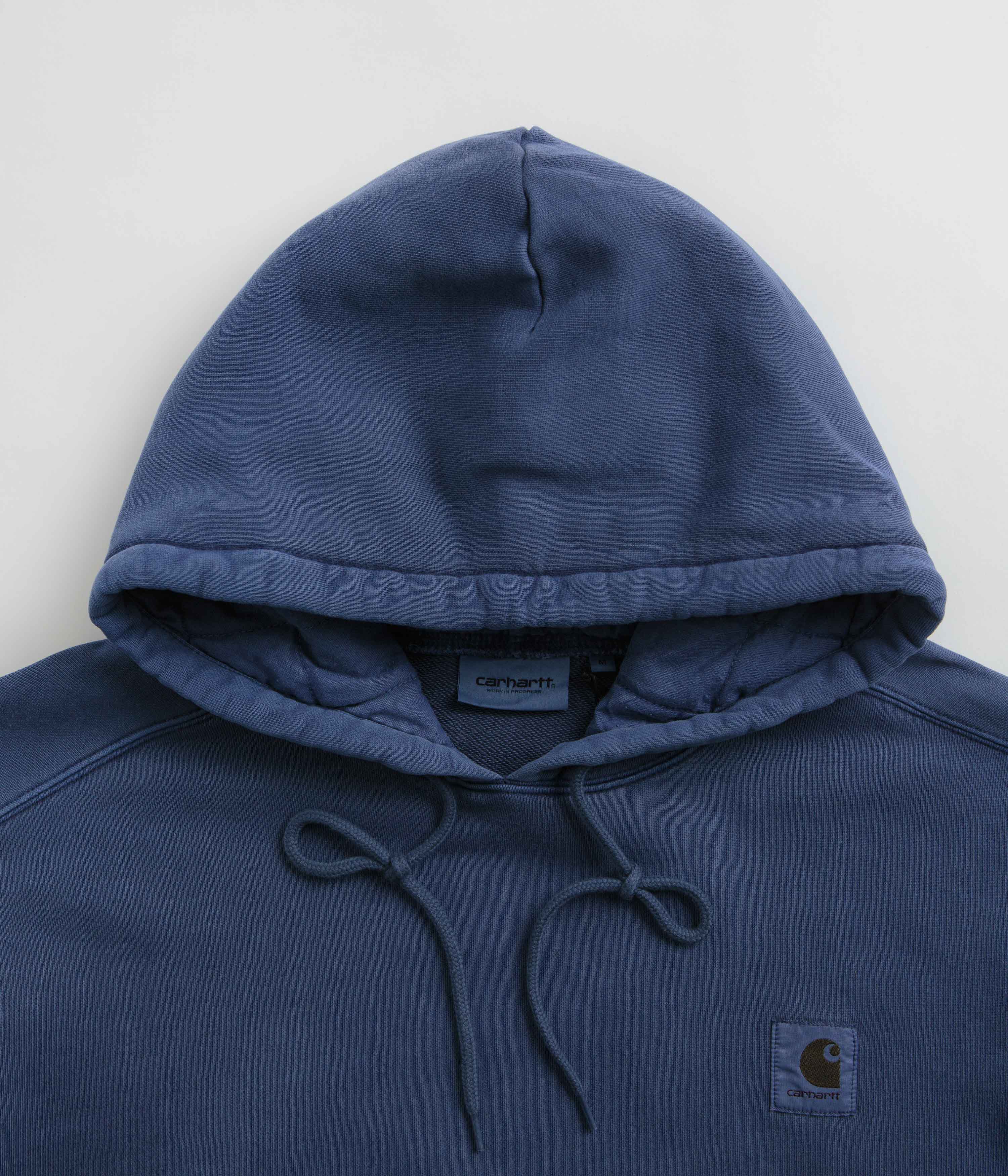Carhartt Nelson Hoodie for Men - Elder White Cotton Fleece Pullover Hooded Sweatshirt | Outdoor Workwear, Casual Streetwear & Winter Layering