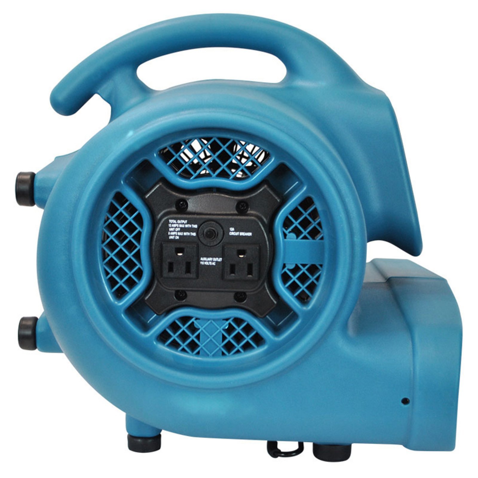 XPOWER P-450AT 1/3 HP 2000 CFM 3-Speed Industrial Air Mover - Carpet Dryer, Floor Fan, Scented Blower with Timer & Power Outlets - Perfect for Water Damage Restoration, Construction Sites & Home Ventilation