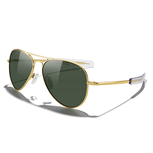 23k Gold Frame/Green Polarized Lens