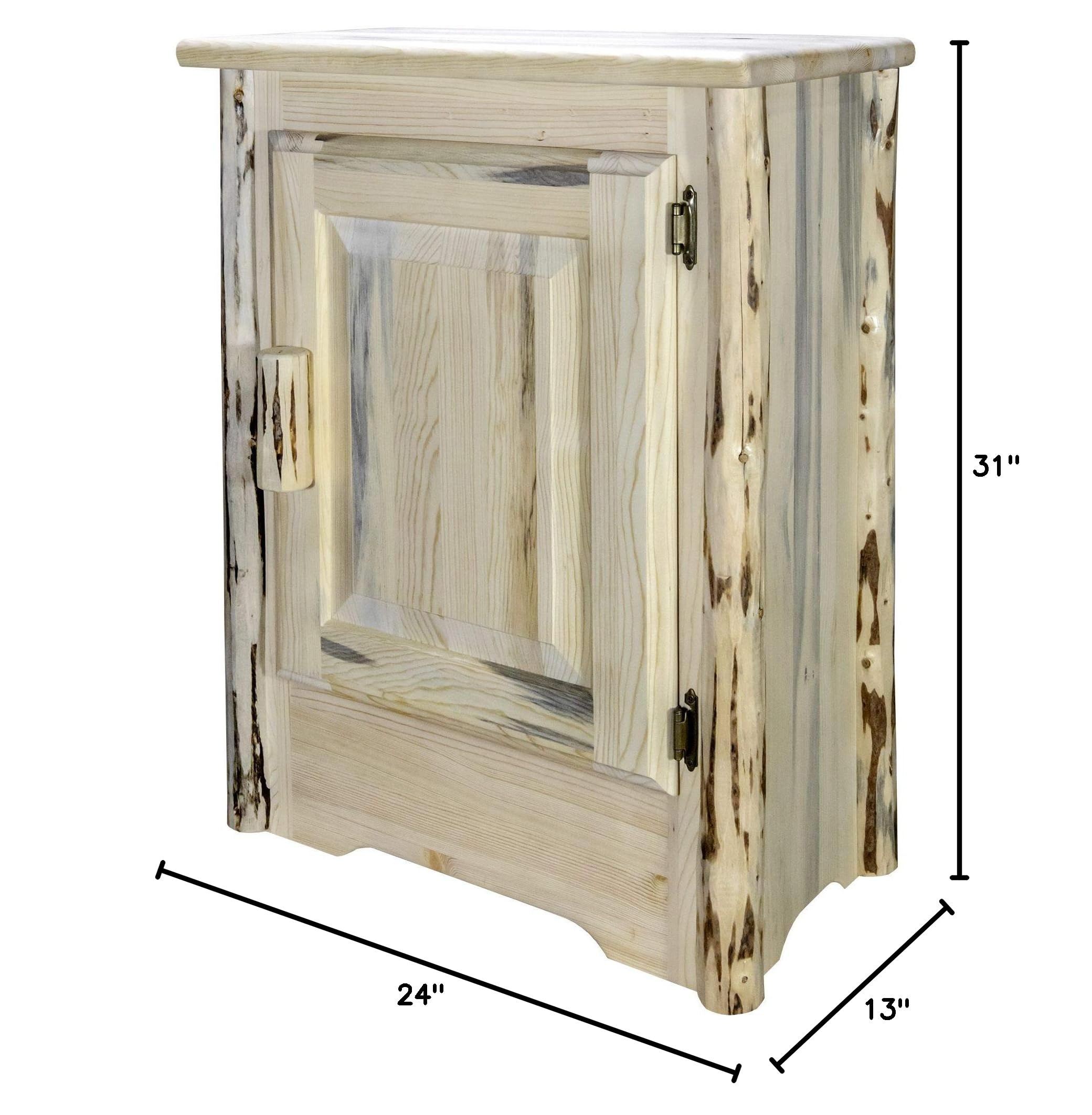 Montana Woodworks Accent Cabinet - Right Hinged, Unfinished Wood for Custom Staining & Painting | Perfect for Living Room, Bedroom, or Entryway Storage & Decor