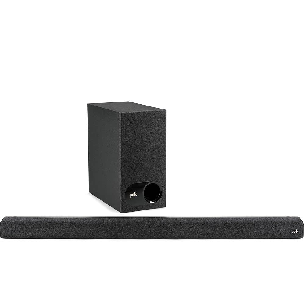 Polk Audio Signa S3 Ultra-Slim Sound Bar with Wireless Subwoofer - Built-in Chromecast & Google Assistant, Bluetooth Streaming, 8K/4K/HD TV Compatible - Perfect for Home Theater, Gaming & Movie Nights