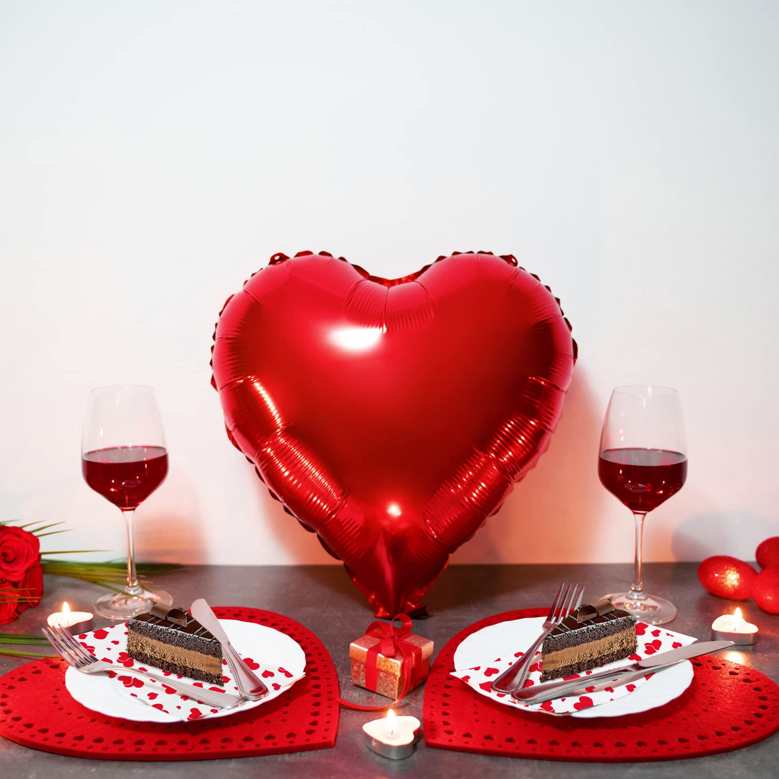 Gersoniel 150 Pcs Red Heart-Shaped Wax Paper Sheets - Waterproof Greaseproof Food Wrapping Paper for Sandwiches, Picnics & Valentine's Day Treats - Perfect for Party Platters, Bakery Packaging & Gift Wrapping