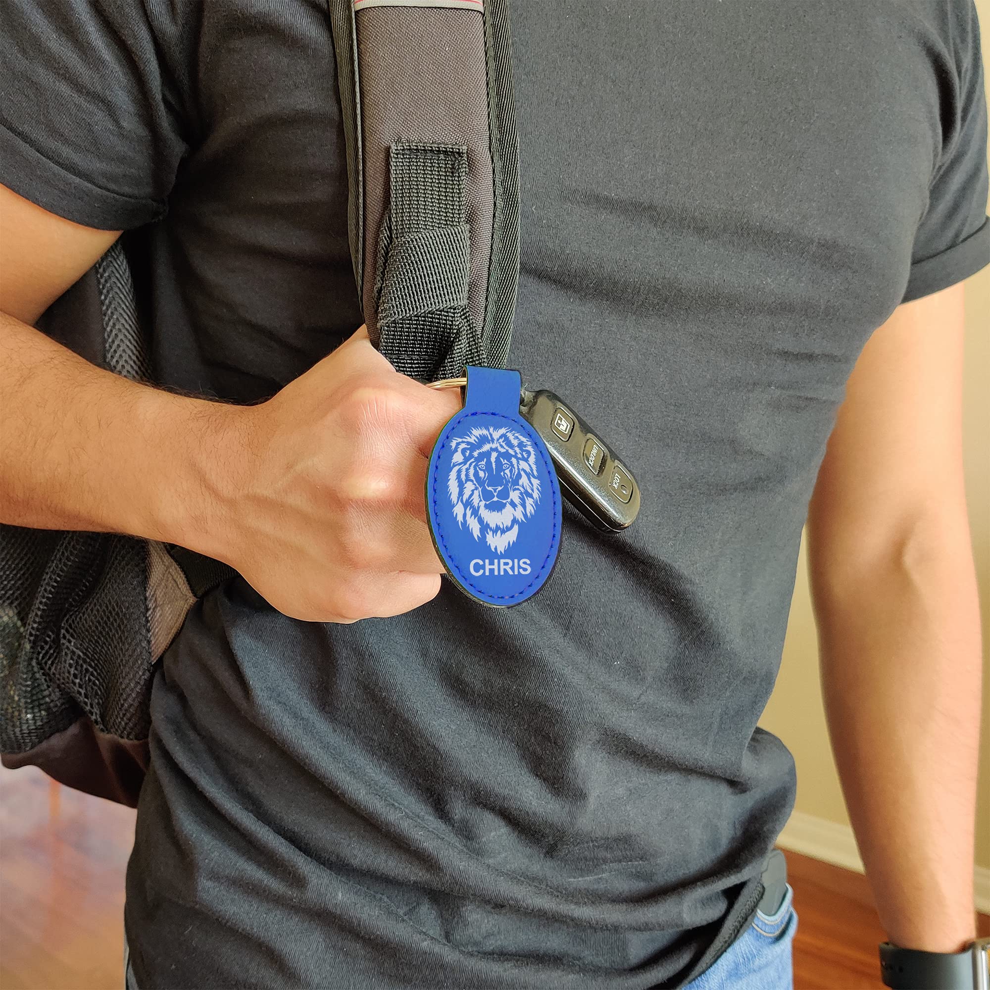 Personalized LaserGram Oval Keychain with Archer Man Design - Custom Engraving for Gifts, Travel & Everyday Carry (Perfect for Sports Fans, Outdoor Enthusiasts & Unique Present Ideas)