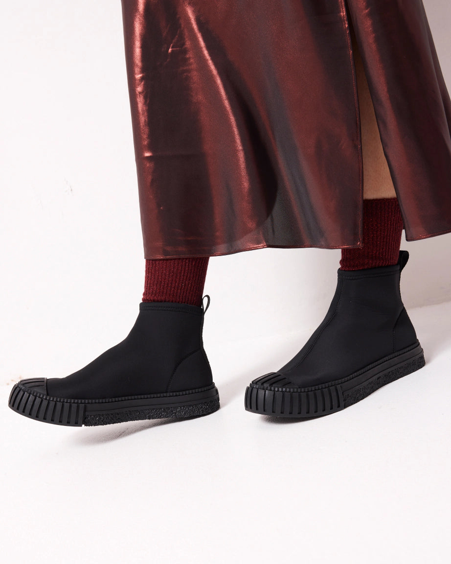 Sunny 2.0 Neoprene Pull-On Boots for Women - Waterproof Winter Snow Boots, Slip Resistant & Warm Black Booties | Perfect for Snowy Days, Outdoor Activities & Casual Wear