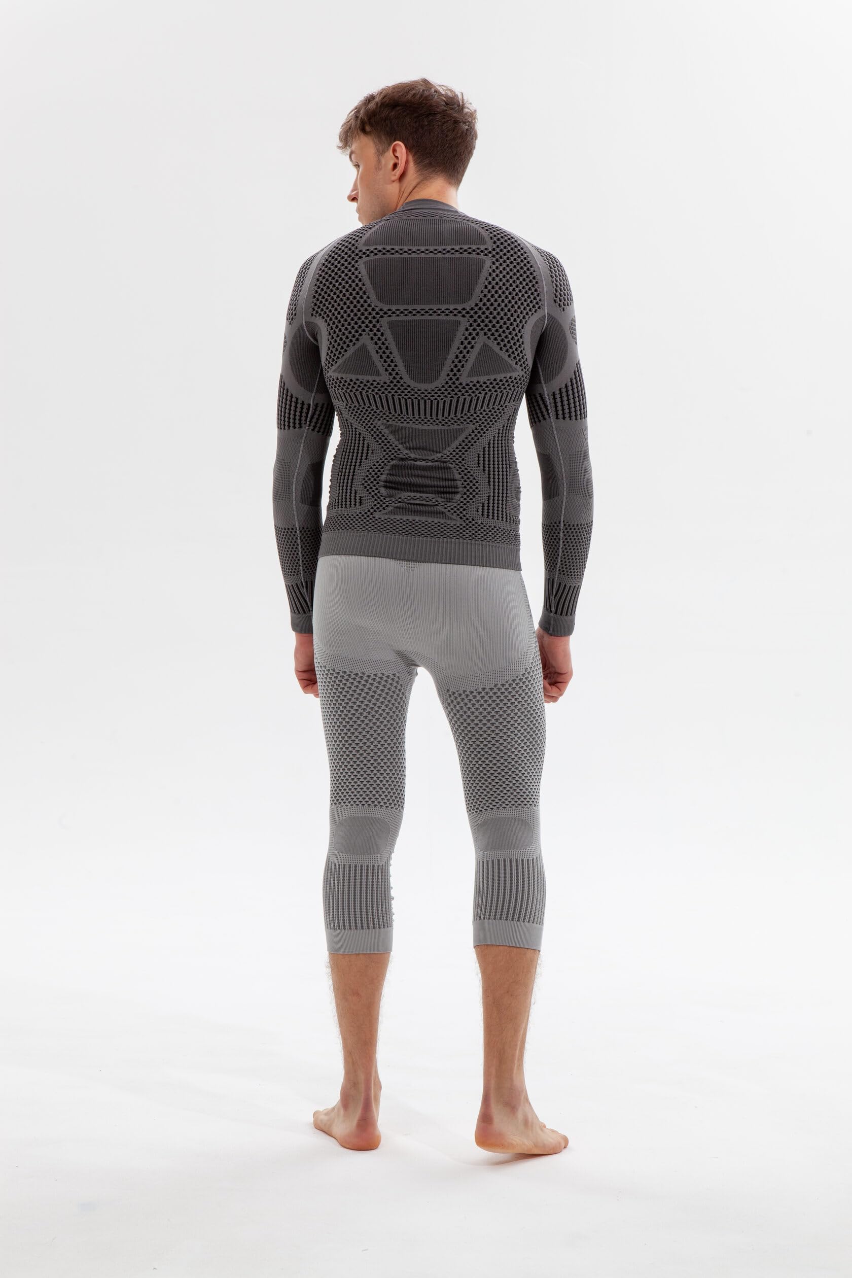 Men's Lightweight Compression Long Sleeve Shirt - Moisture Wicking Athletic Top for Workout, Running & Gym Training