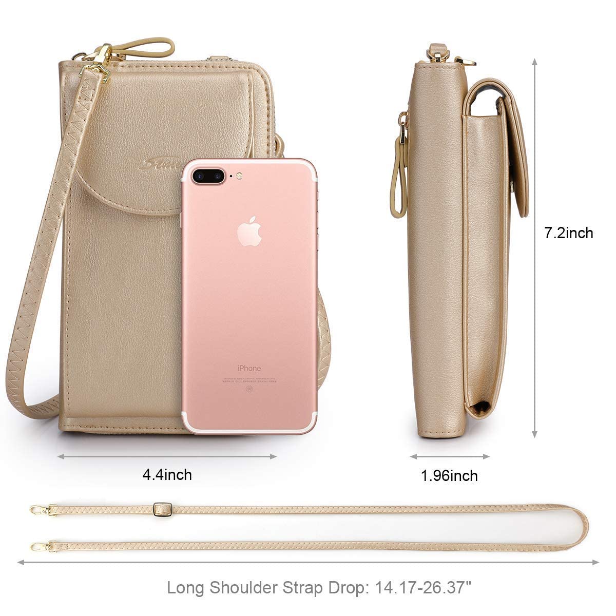 S-ZONE Genuine Leather Tote Bag for Women with Crossbody Phone Pouch - Stylish Shoulder Purse Set for Work, Travel & Everyday Use