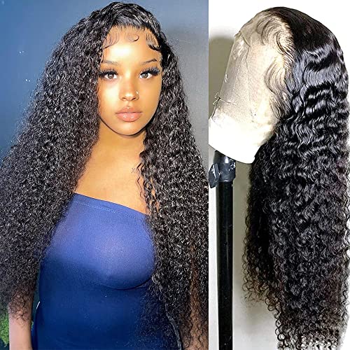 Brazilian Virgin Wet & Wavy Human Hair Wig 20 Inch - 180% Density Pre-Plucked Water Wave Lace Front Wig with Baby Hair for Black Women | Glueless Deep Curly Natural Color | Perfect for Daily Wear, Parties & Special Occasions