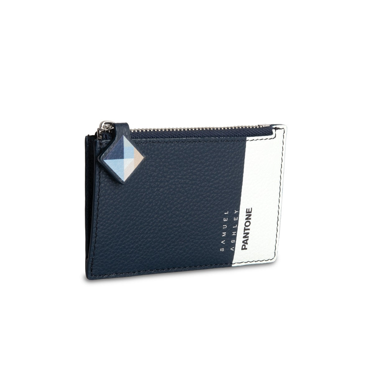 Samuel Ashley x Pantone Leather Key Purse - Premium Genuine Leather Keychain Wallet for Women & Men - Perfect for Travel, Office, and Everyday Use