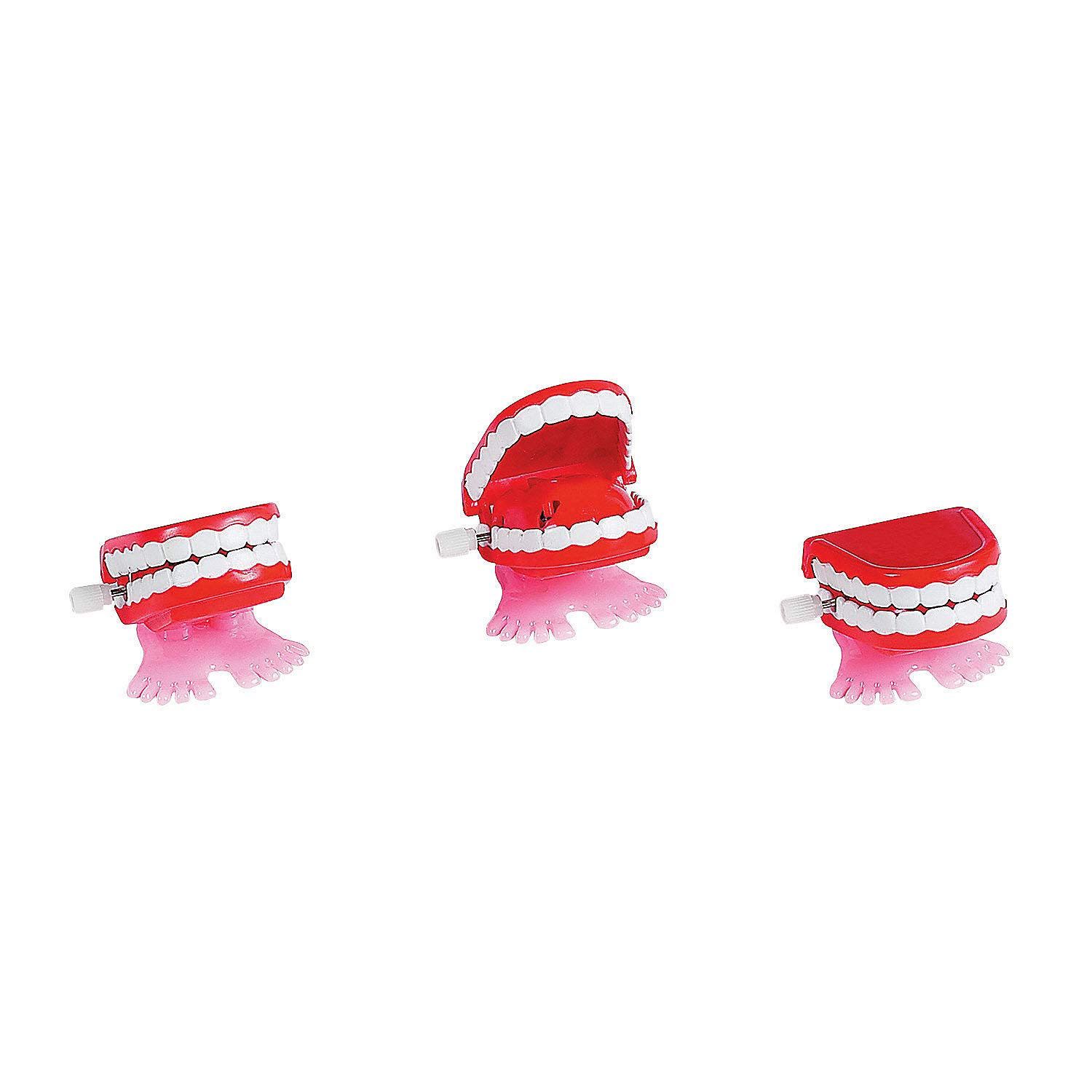 Fun Express Babbling Chatter Teeth Wind Up Toys - Set of 12 Chomping Character Novelty Gifts for Parties, Favors & Giveaways - Perfect for Birthday Celebrations, Halloween & Prank Gags