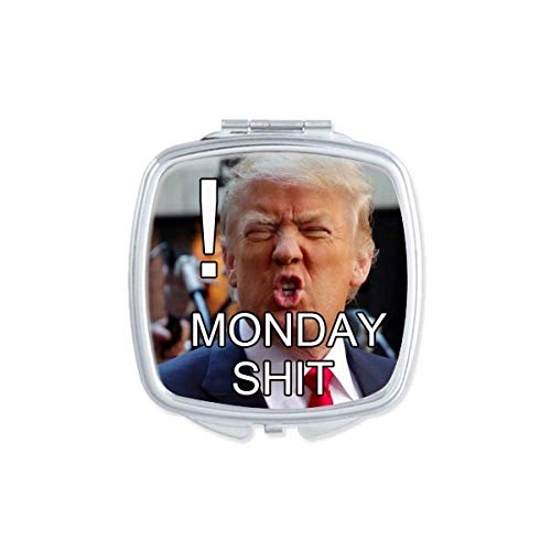DIYthinker Funny America President Image Mirror - Portable Compact Double-Sided Pocket Makeup Mirror for Travel, Home & Office Vanity