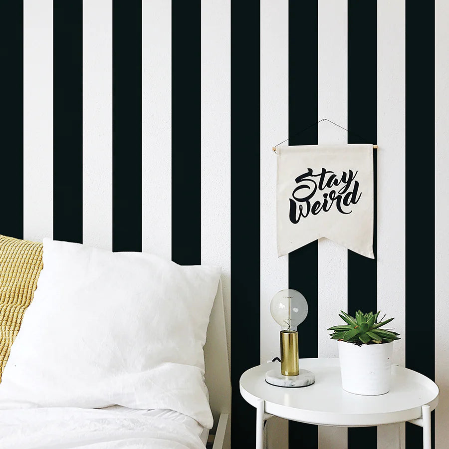 Single Stripe Peel and Stick Wallpaper Border - Self-Adhesive Decorative Wall Trim for Bedroom, Nursery, Living Room & Home Decor