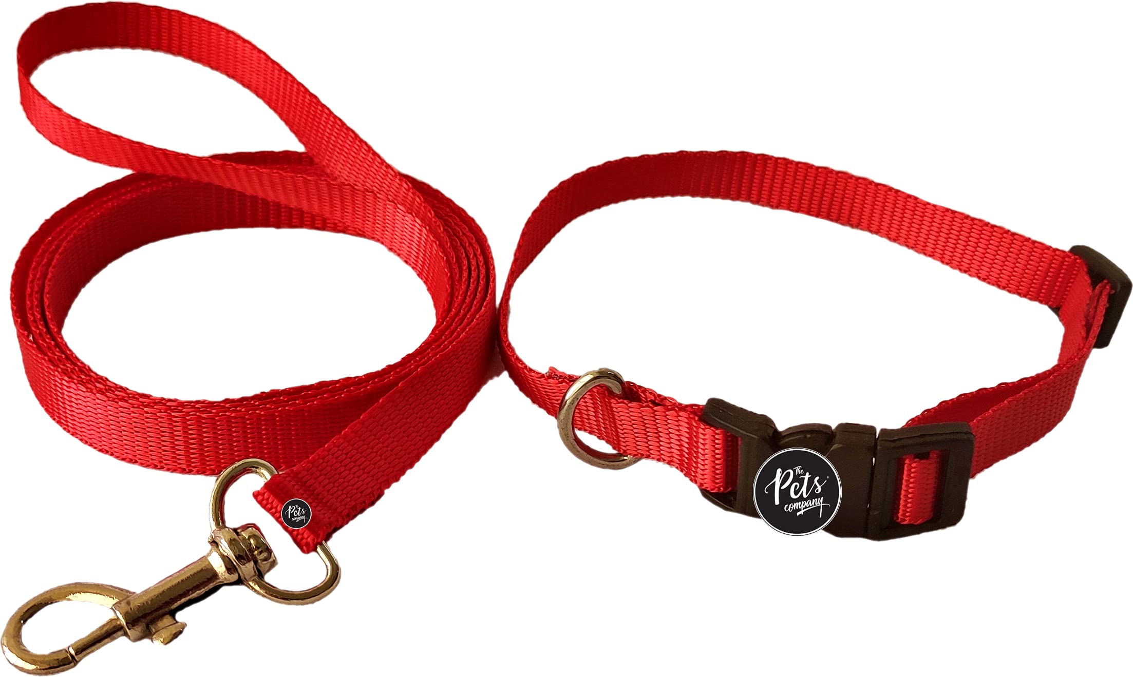 Premium Dog Leash and Collar Set for Small Puppies - Adjustable, Durable & Comfortable Pet Accessories for All Breeds - Perfect for Walking, Training & Outdoor Adventures (Red, X-Small)