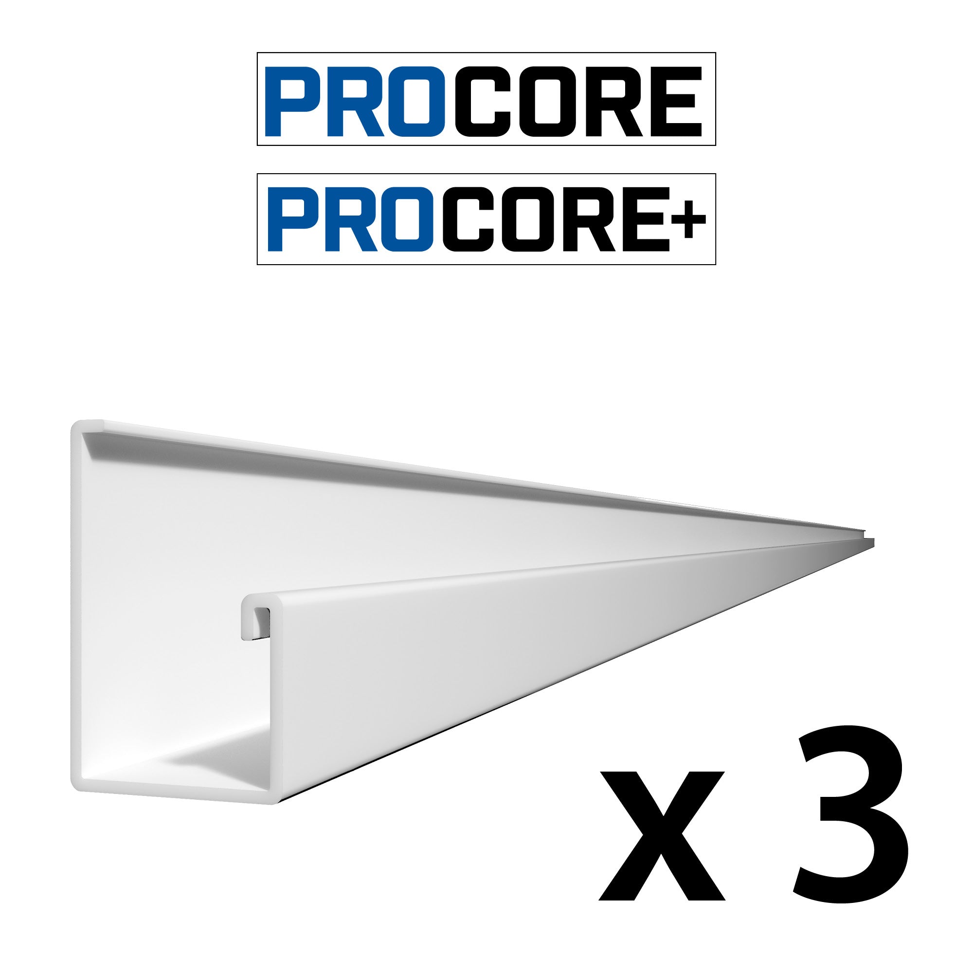 8 ft. PROCORE+ PVC Starter Trim Pack - Durable & Flexible for Seamless Flooring Installation - Perfect for Home, Office & Commercial Spaces