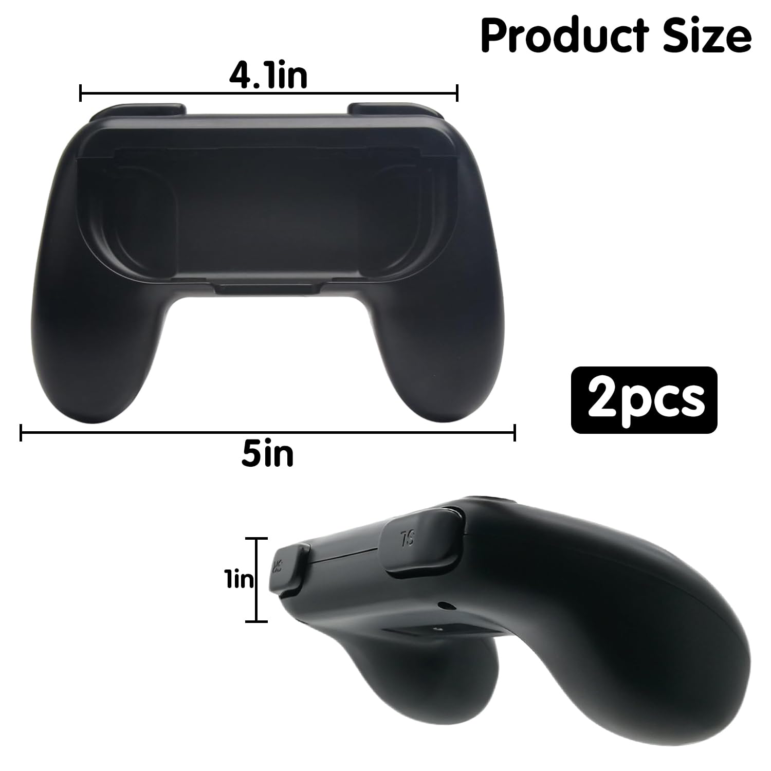 2 Pack Switch Controller Grip Holder - Black Ergonomic Handles for Nintendo Switch Joy-Con - Protective Cover Accessories for Enhanced Gaming Comfort - Compatible with Switch Lite & OLED    **Perfect for Long Gaming Sessions, Travel, and Protecting Your Joy-Cons from Drops & Scratches**