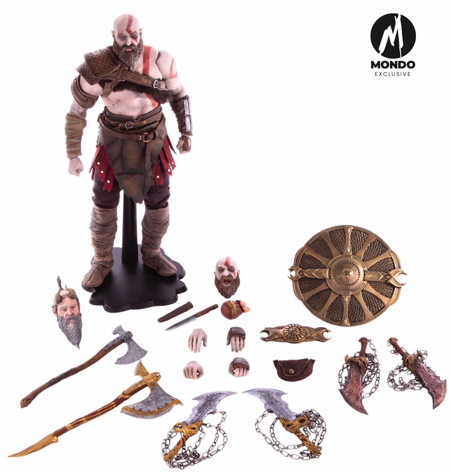 God of War Kratos 1/6 Scale Deluxe Action Figure - Exclusive Collectible for Gamers & Fans - Perfect for Display, Gaming Room Decor, and Cosplay Props