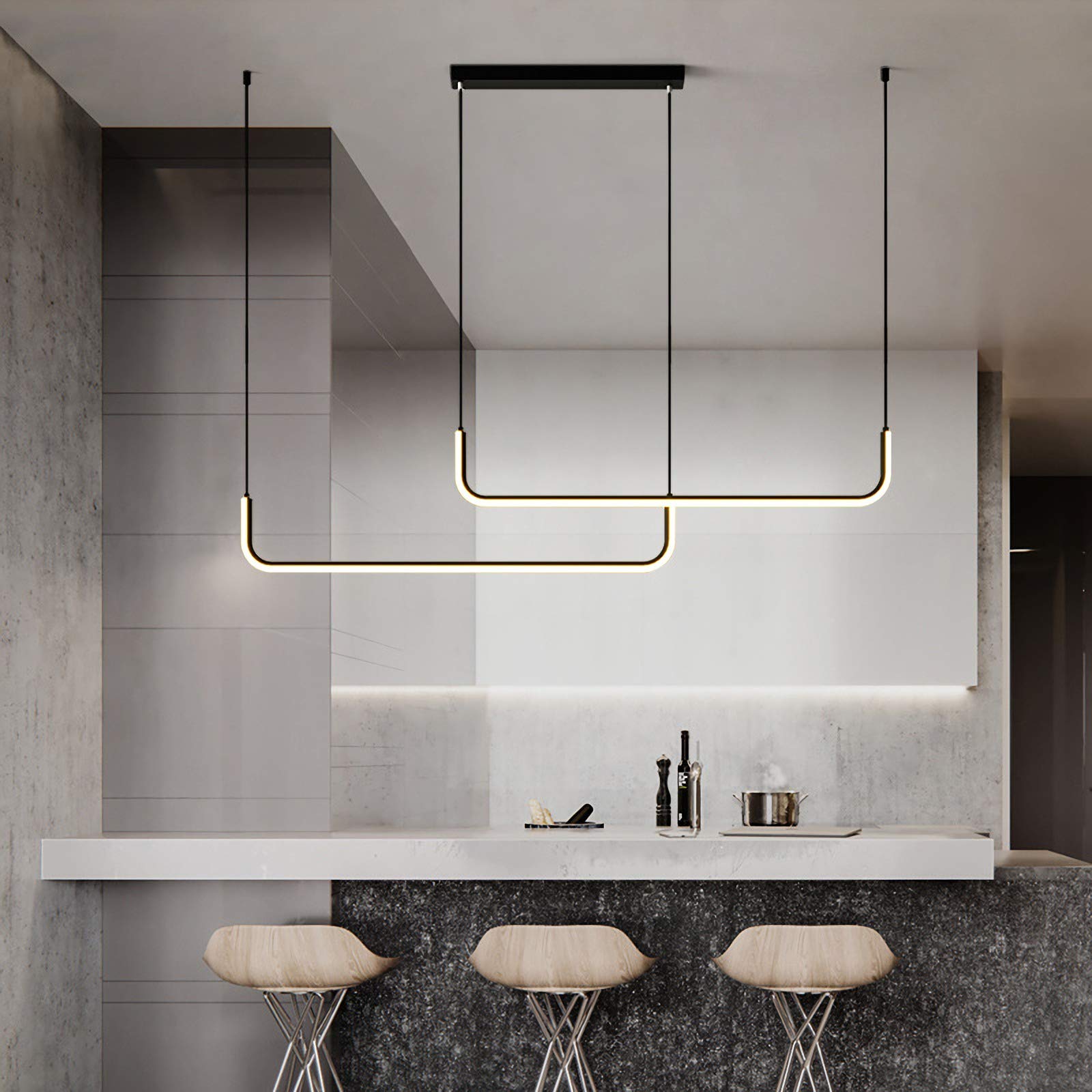 Nordic Modern Chandelier - White Silicone Lampshade for Living Room & Bedroom