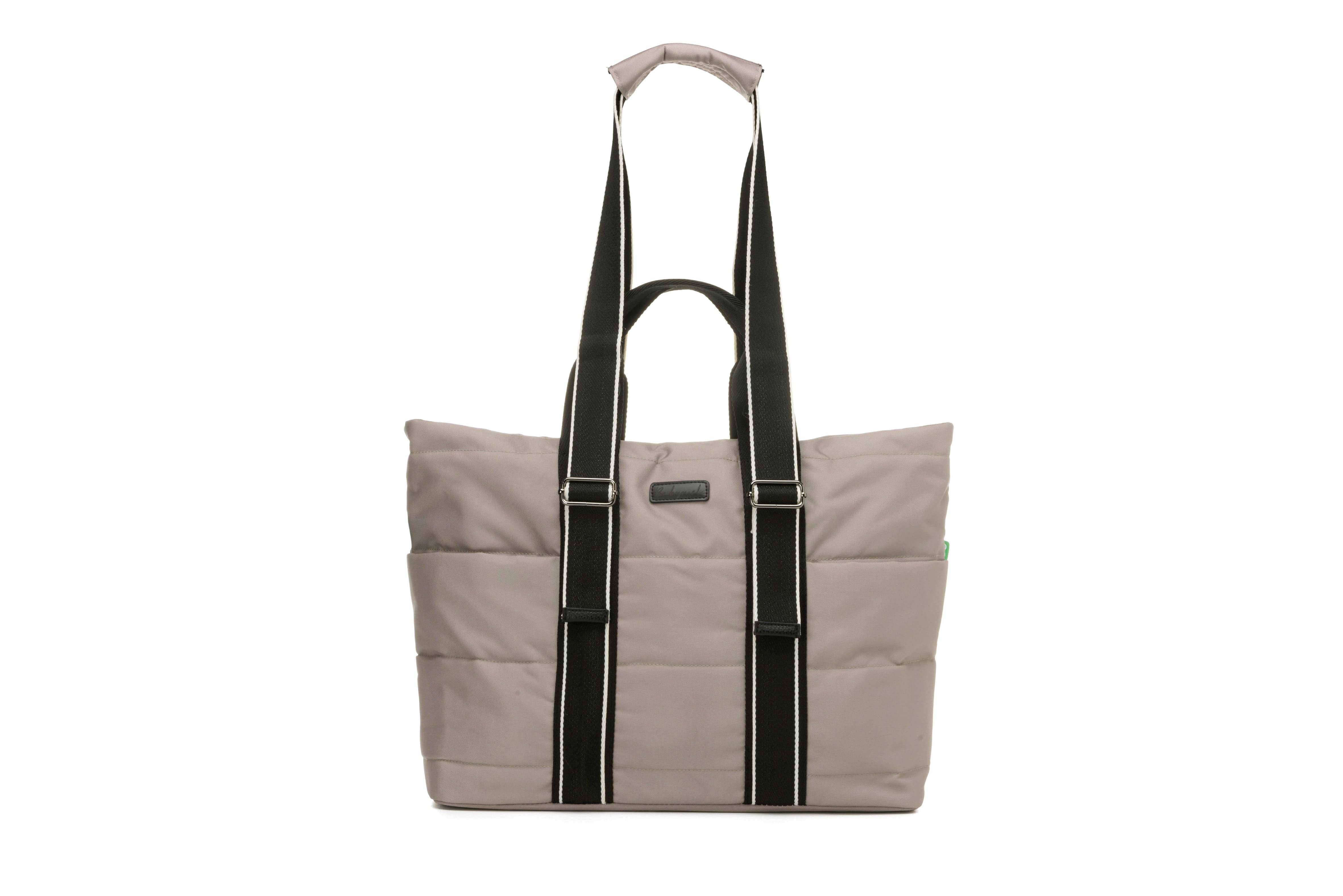 Babymel Sammi Eco-Friendly Quilted Diaper Bag in Taupe - Stylish & Spacious Baby Essentials Organizer for Moms on the Go