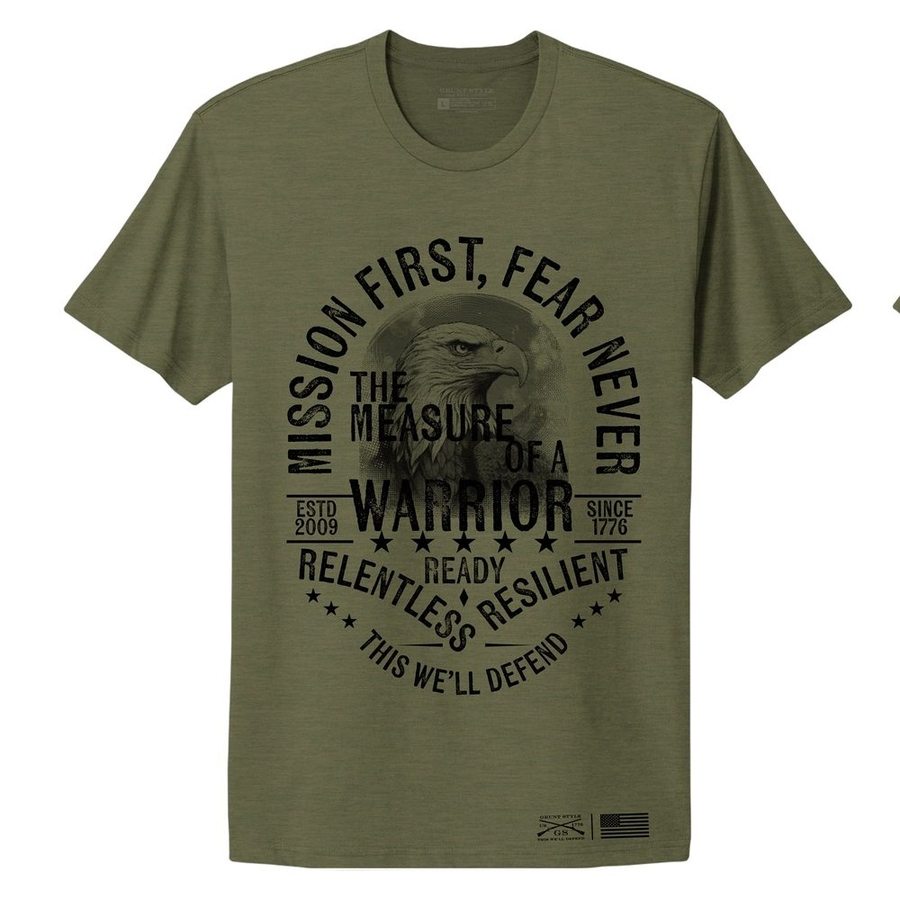 Women's Mission First Boyfriend Fit T-Shirt - Military Green | Casual Comfort Tee for Everyday Wear & Layering