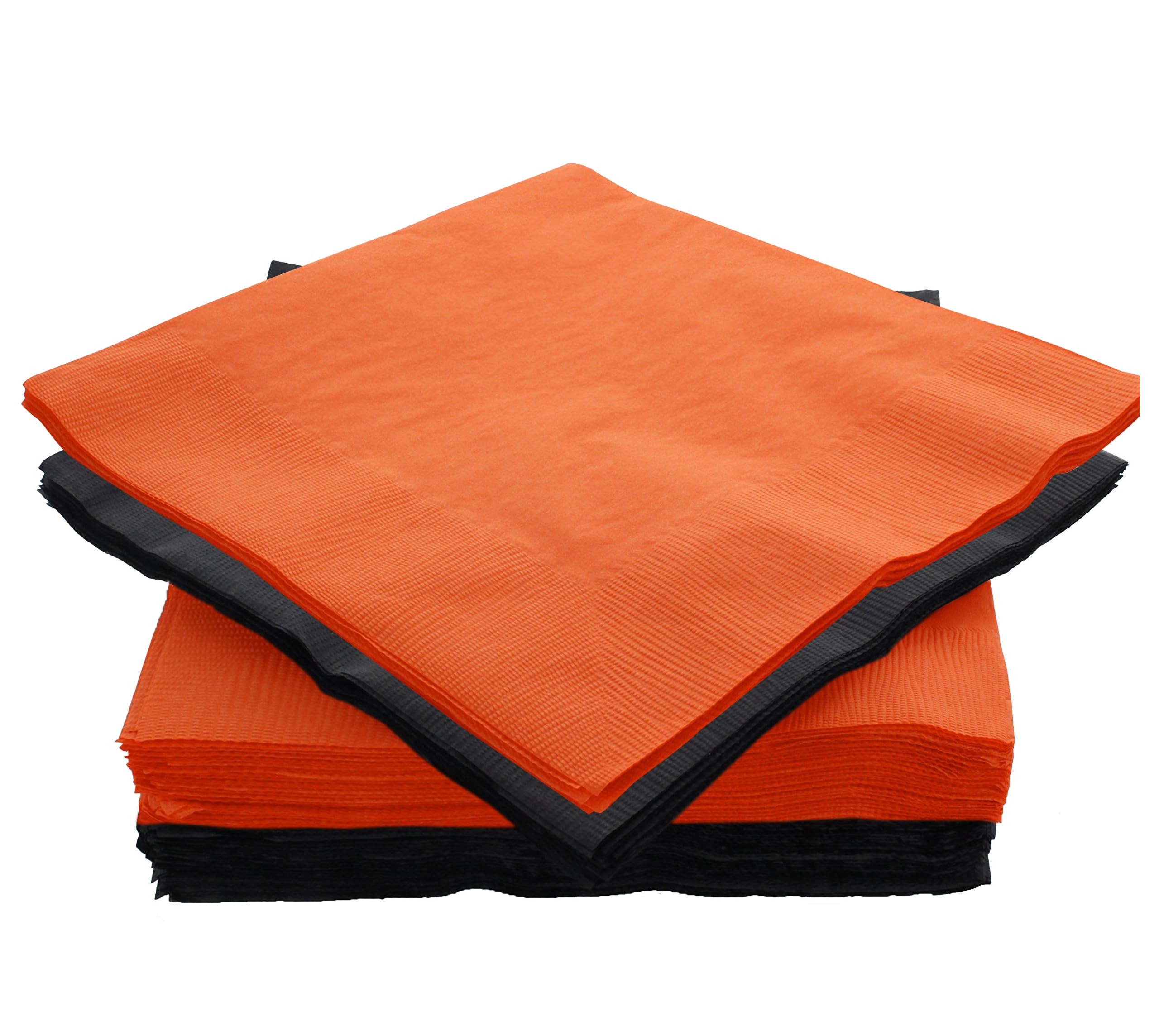 200-Count Black & Orange Beverage Napkins - Halloween Party, Wedding, Birthday, Dinner, Cocktail Party Supplies (5