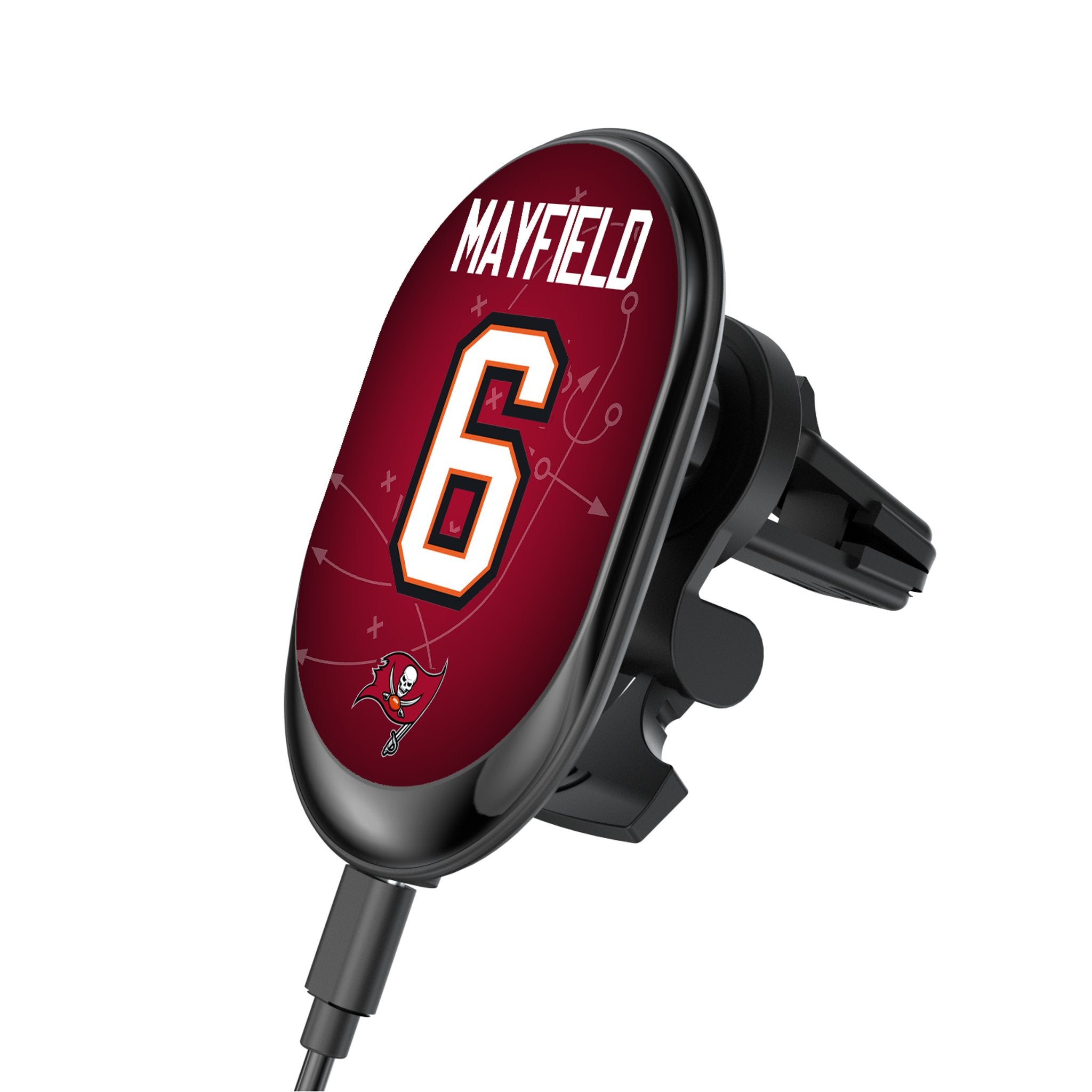 Baker Mayfield Tampa Bay Buccaneers Wireless MagSafe Car Charger - Fast Magnetic Phone Charging for iPhone 14/13/12 - Perfect for Road Trips & Commuting