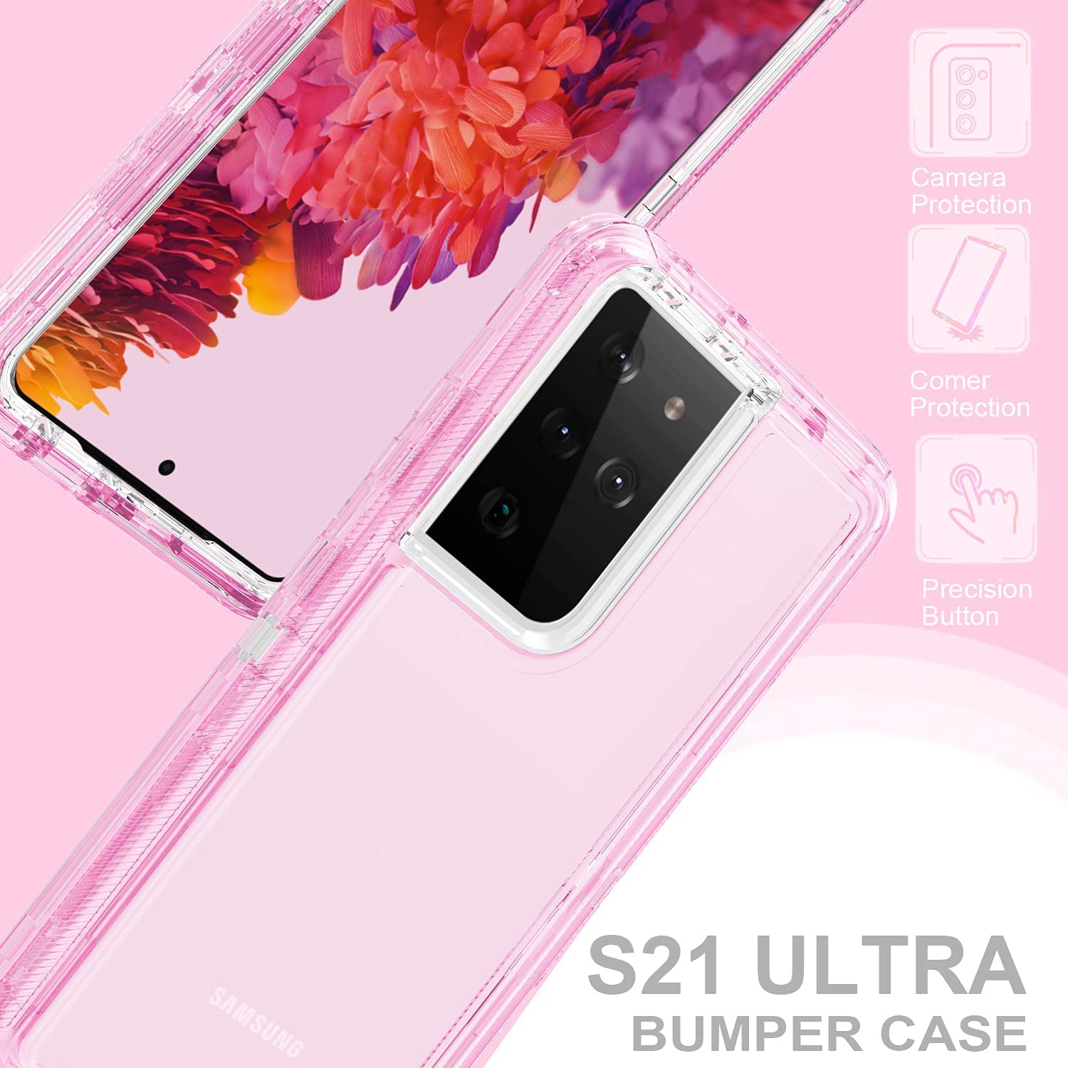 Samsung Galaxy S21 Ultra Case - Military Grade Shockproof Protective Cover with Heavy Duty Protection | Perfect for Outdoor, Travel & Daily Use