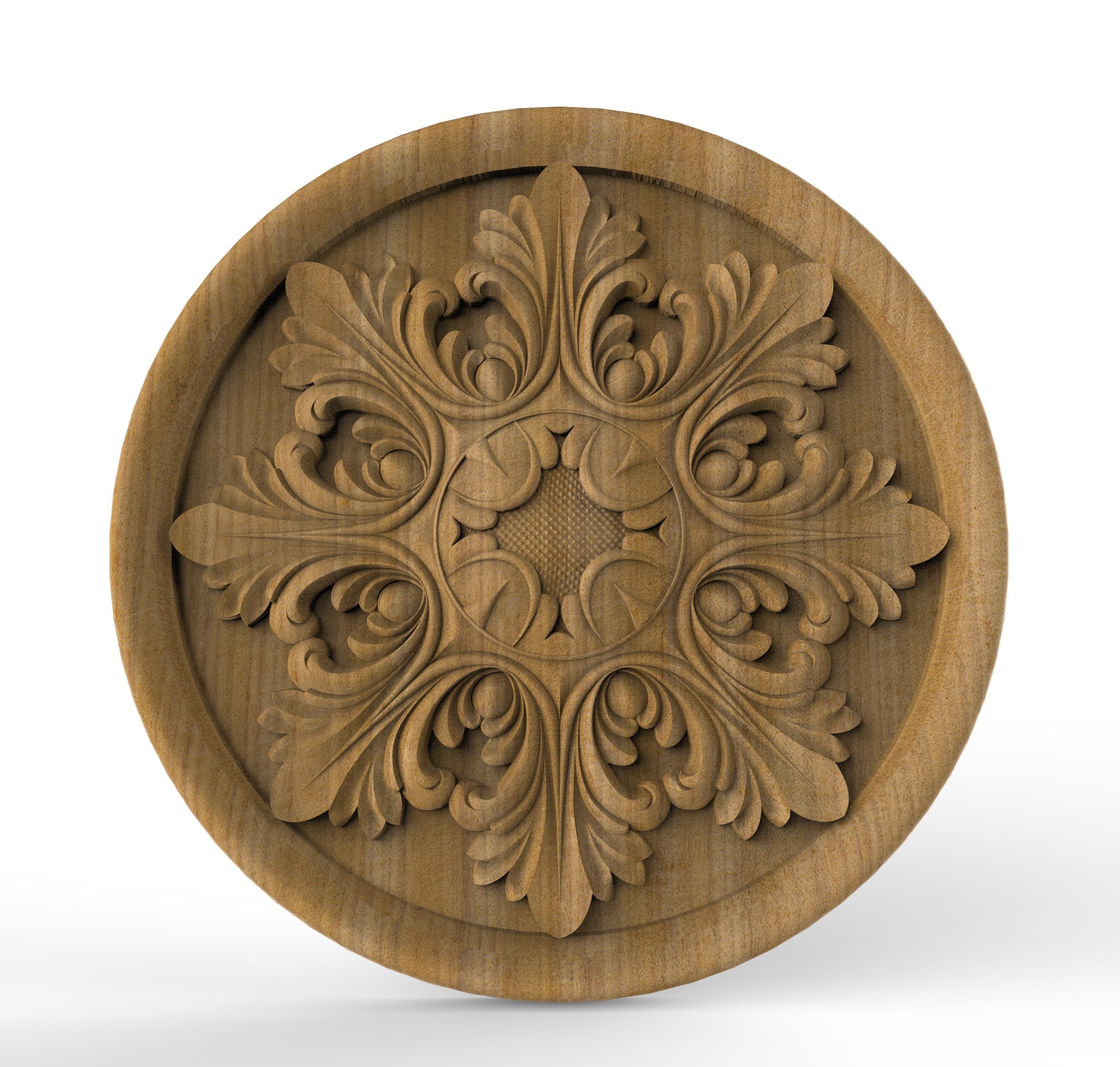 Hand Carved Wood Rosettes Appliques - Decorative Furniture Onlays & Wall Ornaments for DIY Home Decor, Furniture Trim, and Pediment Accents | Perfect for Cabinets, Doors, and Vintage Style Interiors