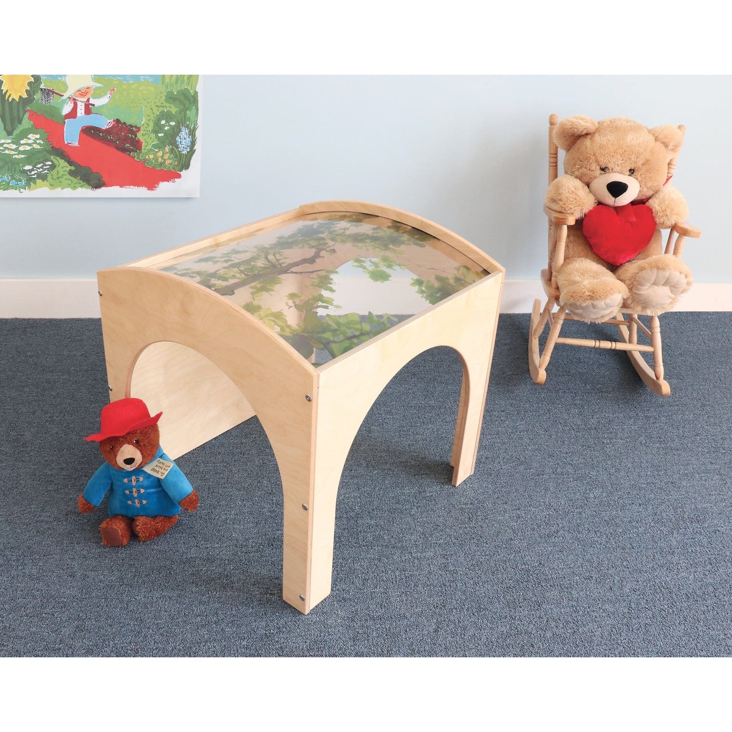Nature View Toddler Reading Nook - Cozy Book Corner for Kids with Natural Scenery | Perfect for Bedtime Stories, Homeschooling & Playroom Decor