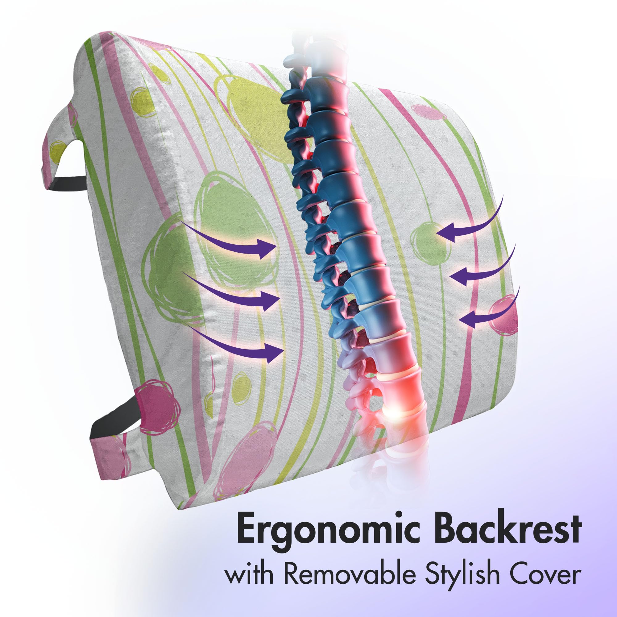 Ambesonne Lumbar Support Pillow for Office Chair & Car Seat - 14